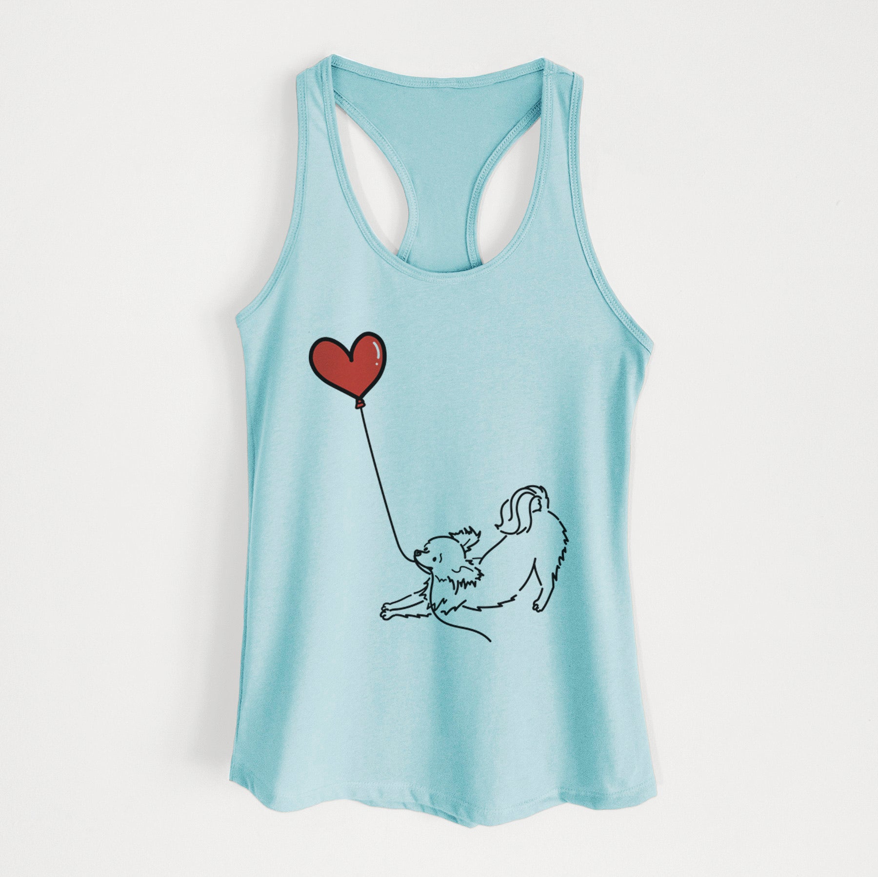 Long Haired Chihuahua Heart String - Women's Racerback Tanktop