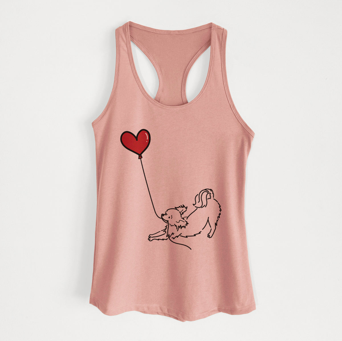 Long Haired Chihuahua Heart String - Women&#39;s Racerback Tanktop