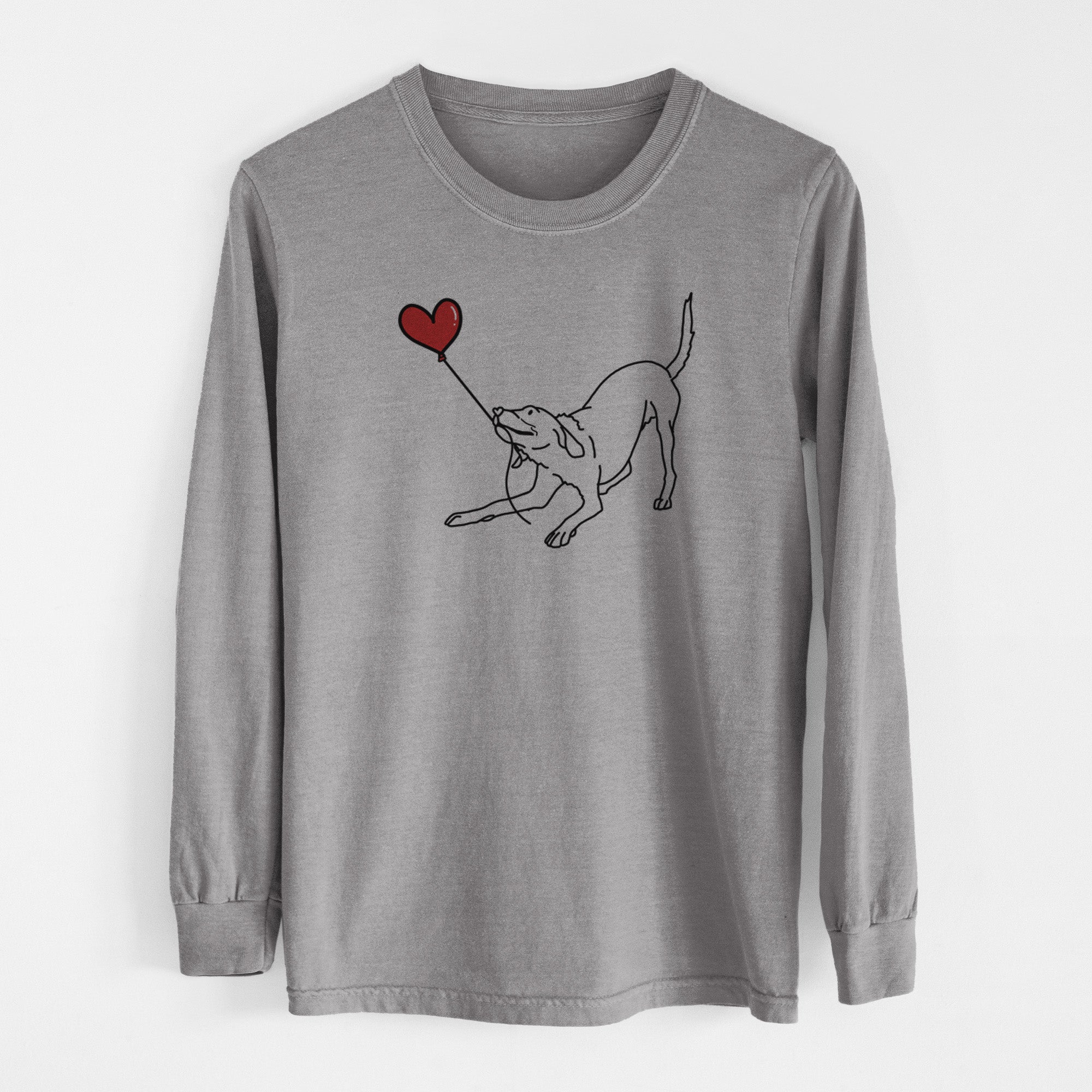 Labrador Retriever Heart String - Men's Heavyweight 100% Cotton Long Sleeve