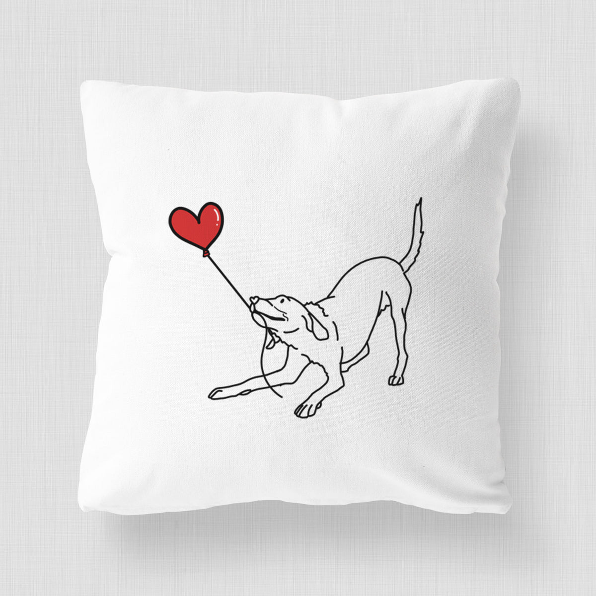 Labrador Retriever Heart String - Throw Pillow Cover