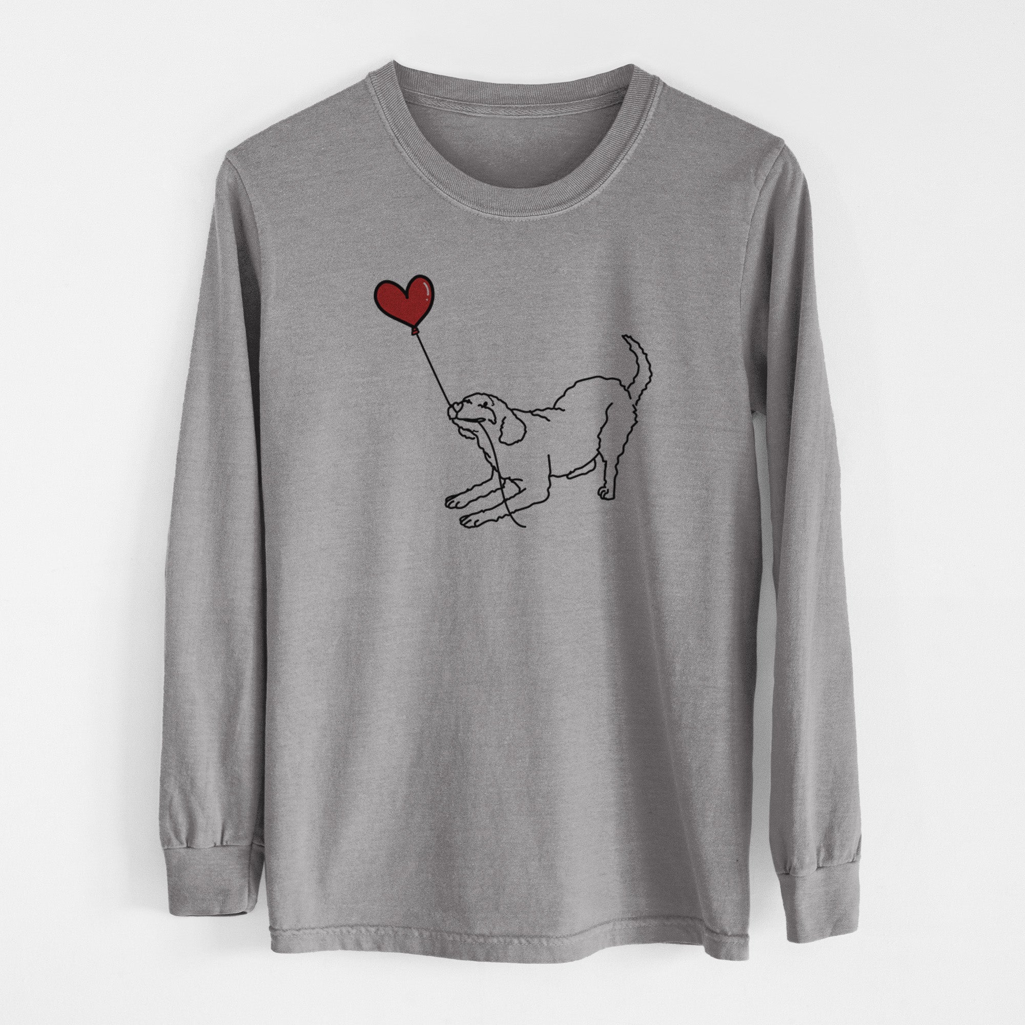 Labradoodle Heart String - Men's Heavyweight 100% Cotton Long Sleeve