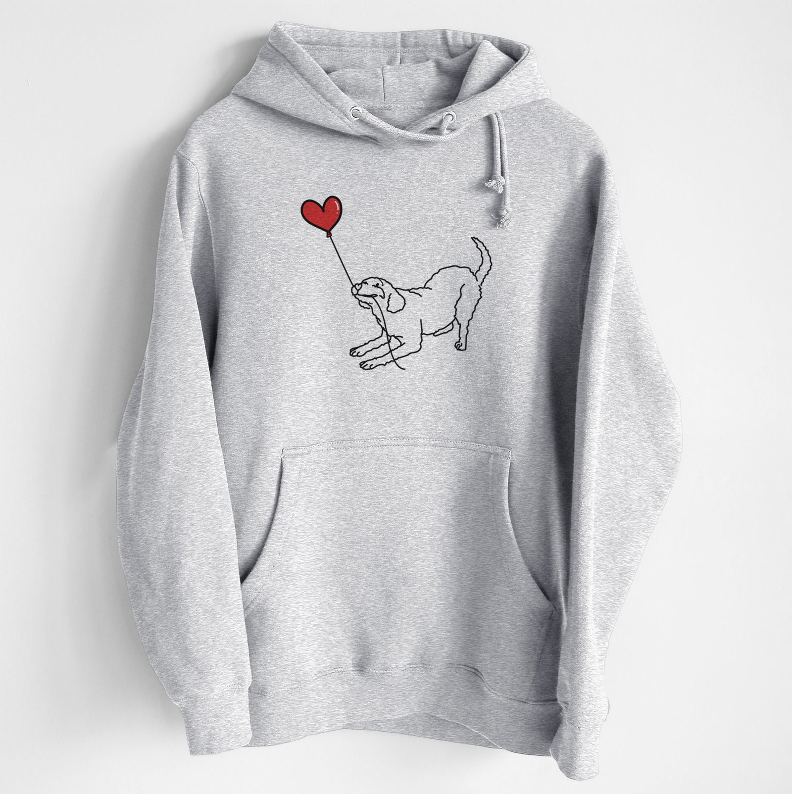 Labradoodle Heart String - Heavyweight Fleece Hoodie