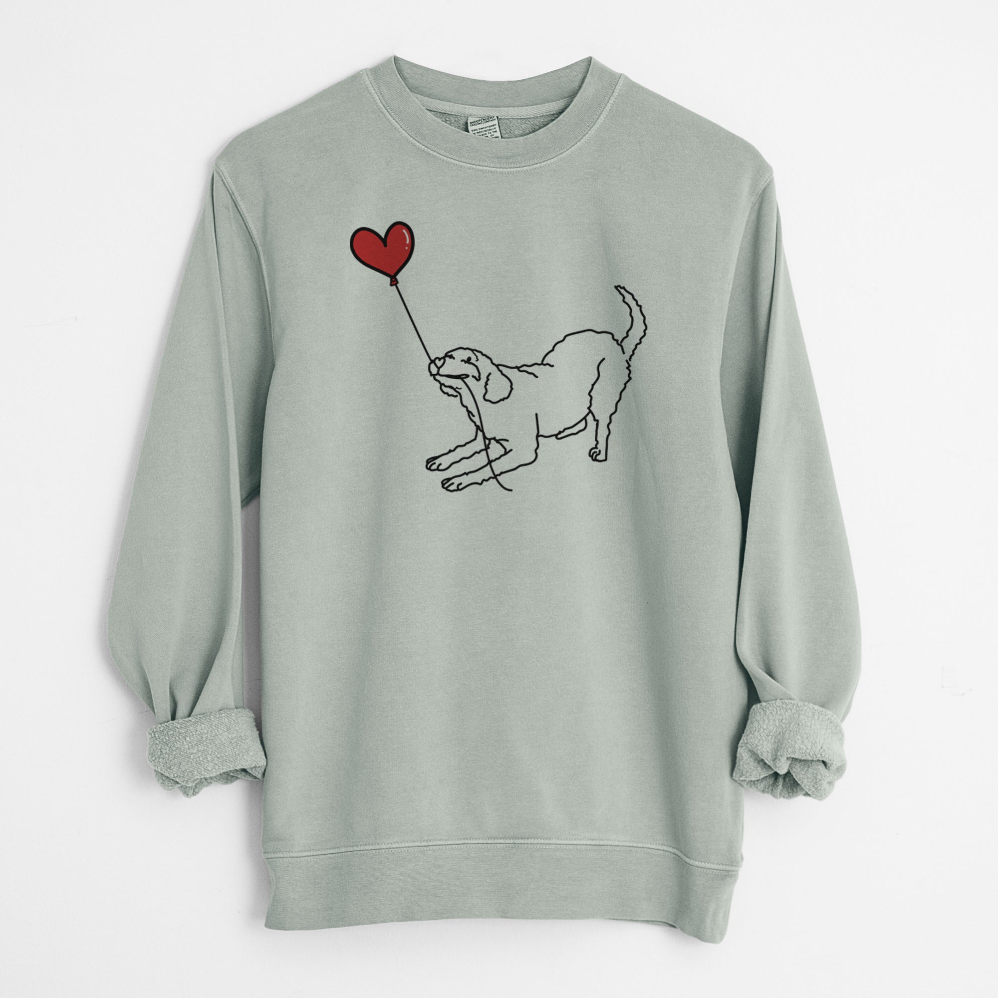 Labradoodle Heart String - Unisex Pigment Dyed Crew Sweatshirt