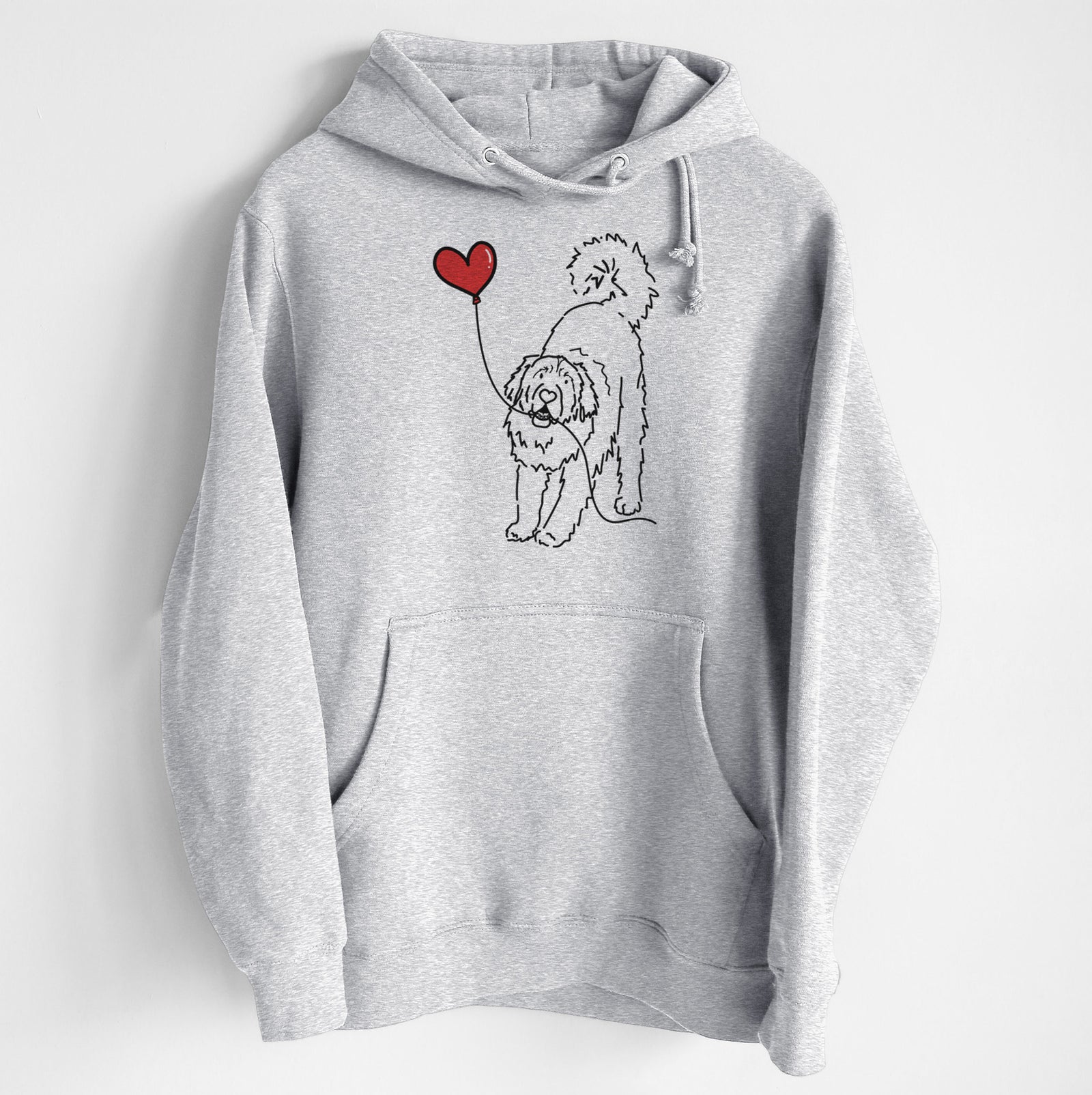 Leonberger Heart String - Heavyweight Fleece Hoodie