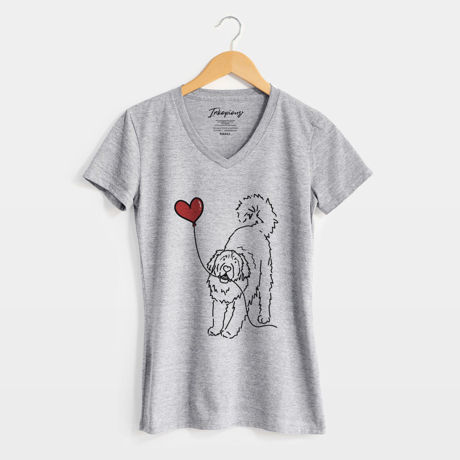 Leonberger Heart String - Women's Perfect V-neck Shirt