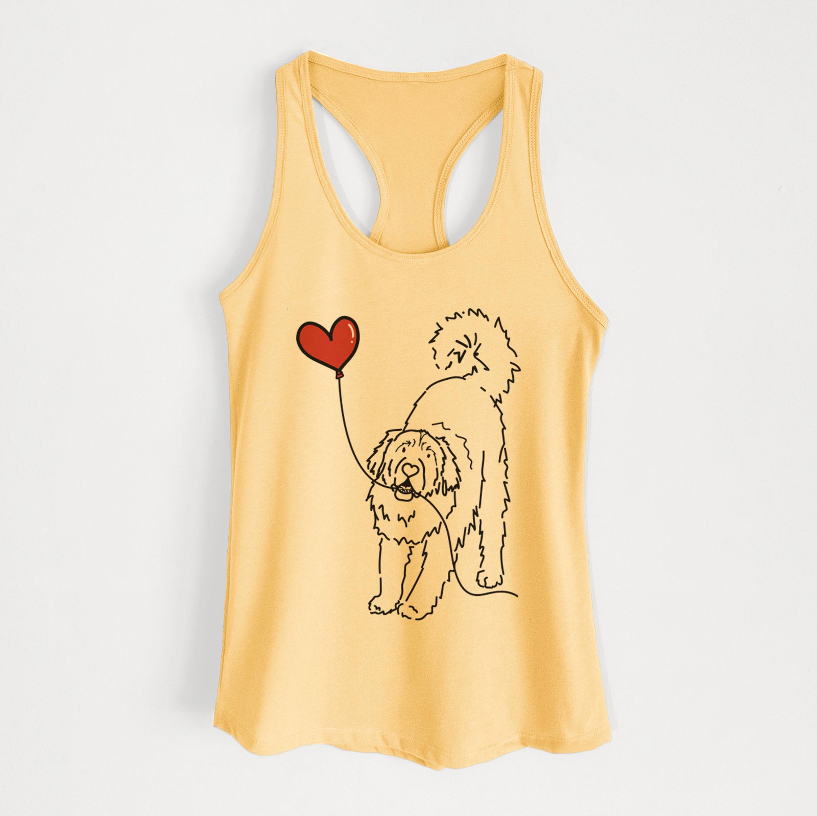 Leonberger Heart String - Women's Racerback Tanktop