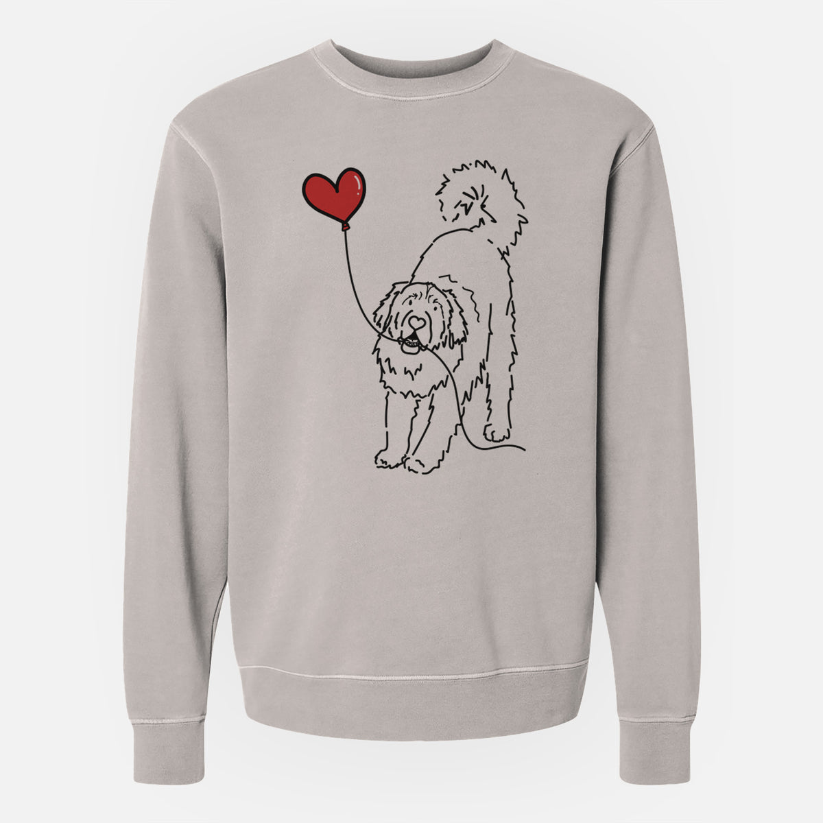 Leonberger Heart String - Unisex Pigment Dyed Crew Sweatshirt