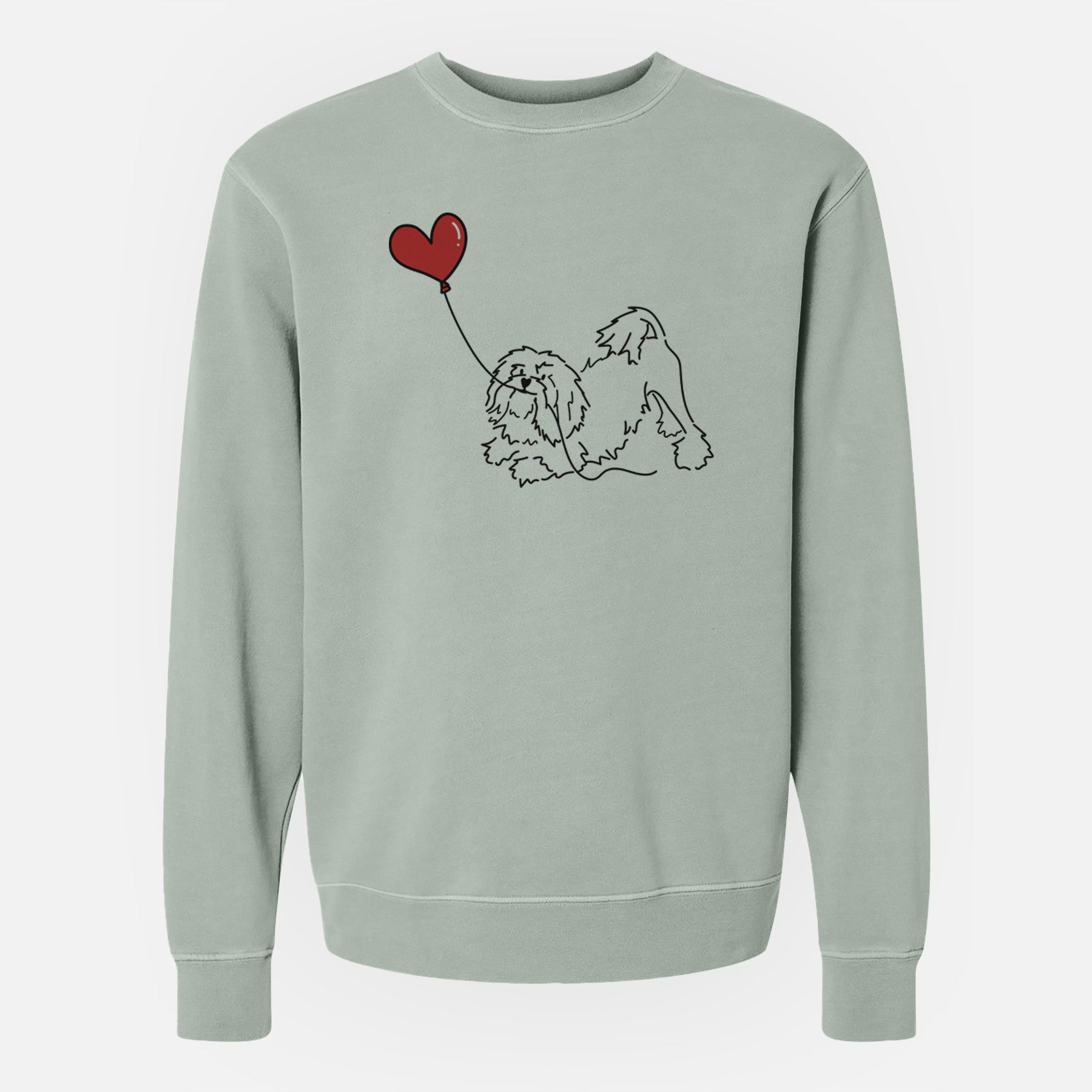 Lowchen Heart String - Unisex Pigment Dyed Crew Sweatshirt