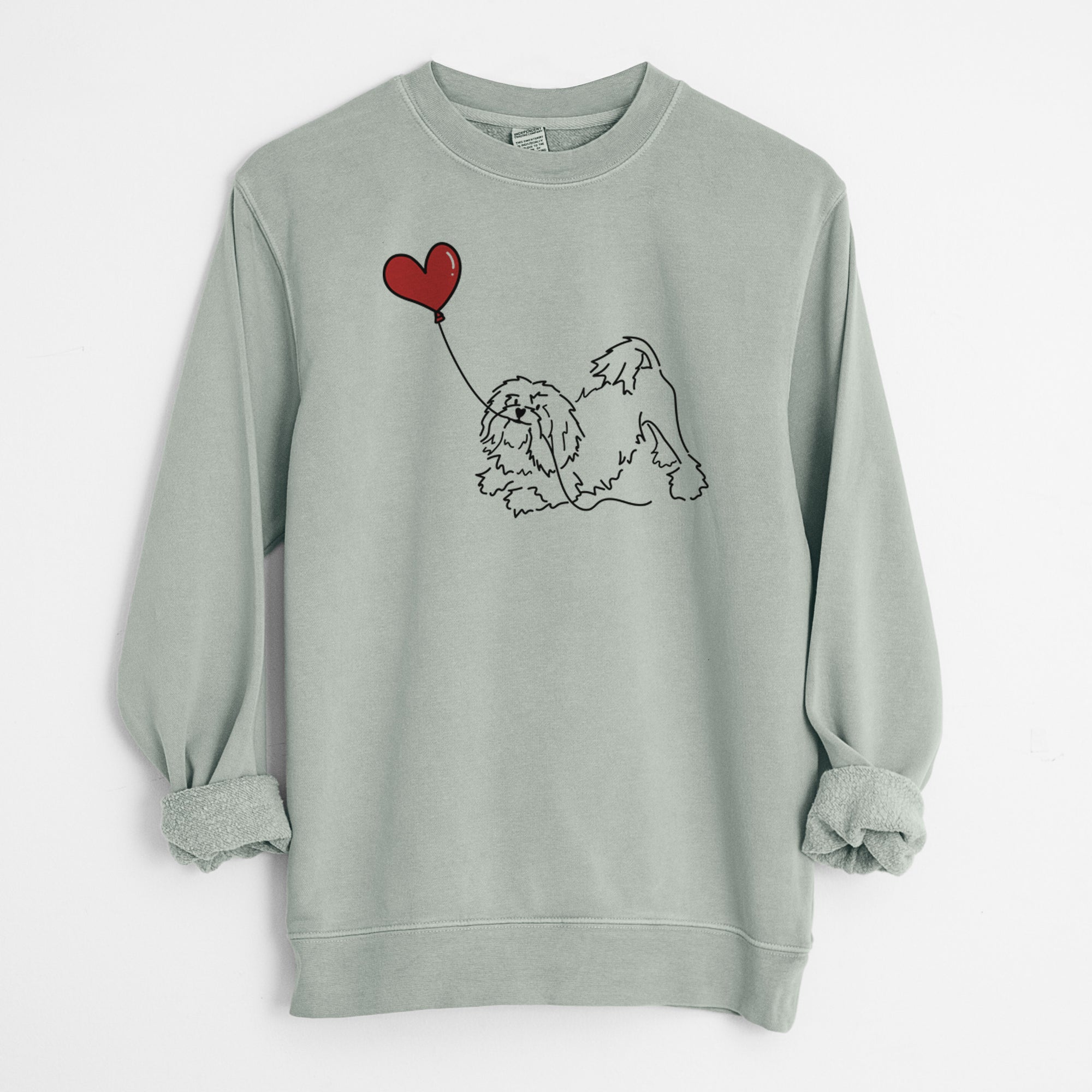 Lowchen Heart String - Unisex Pigment Dyed Crew Sweatshirt