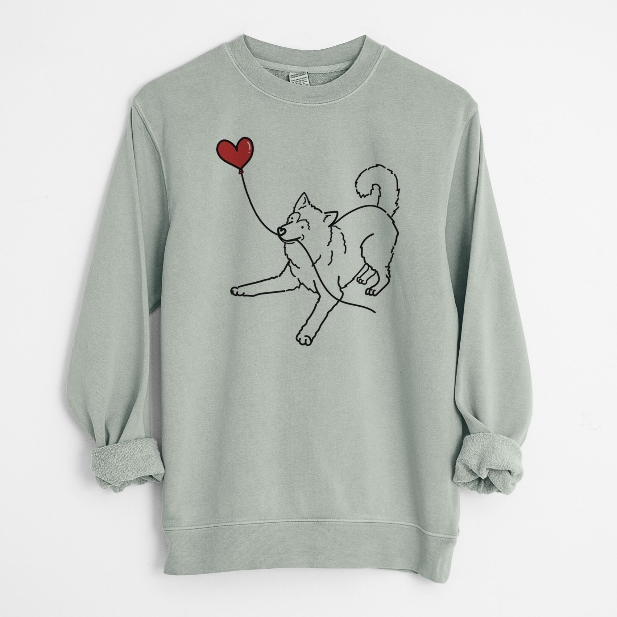 Alaskan Malamute Heart String - Unisex Pigment Dyed Crew Sweatshirt