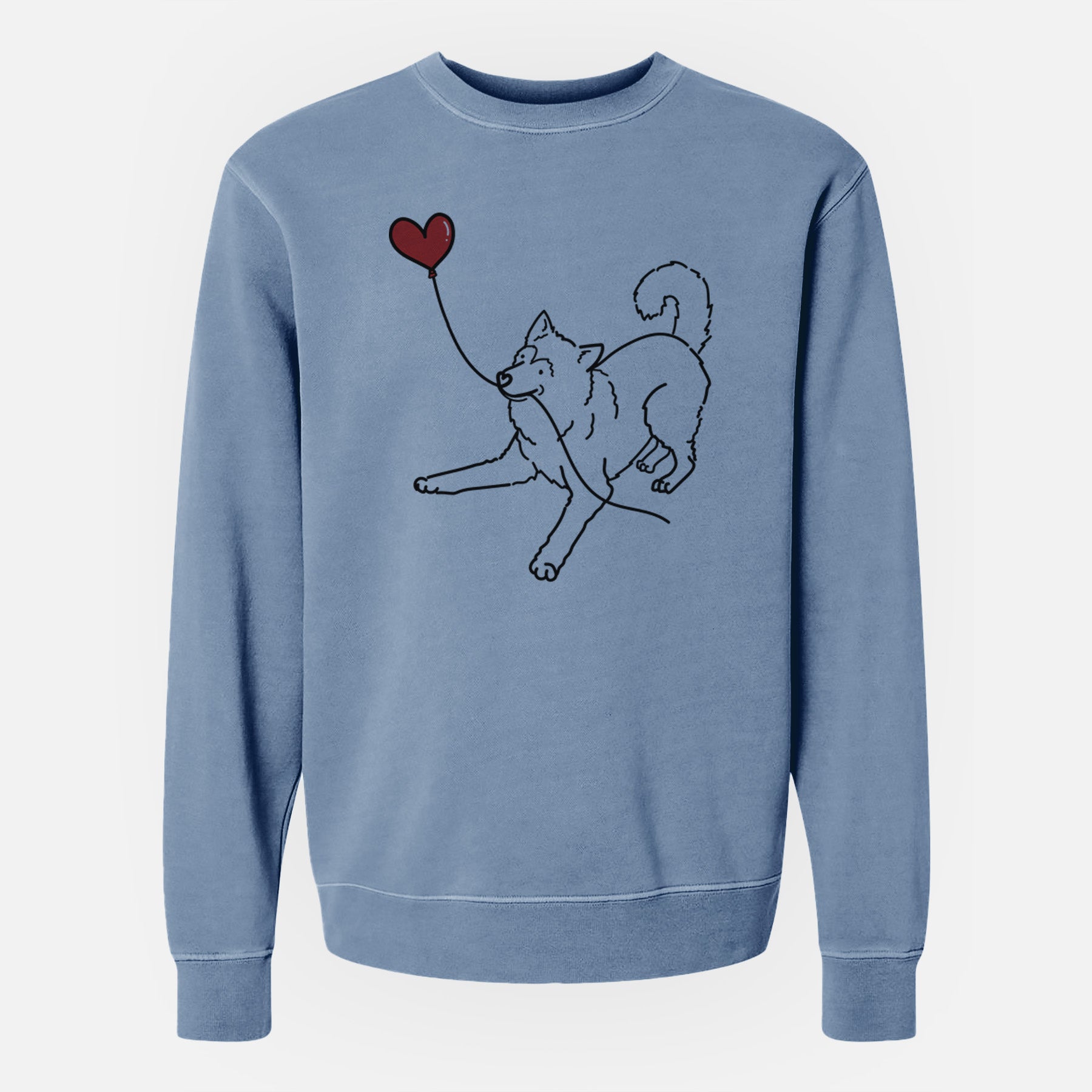 Alaskan Malamute Heart String - Unisex Pigment Dyed Crew Sweatshirt