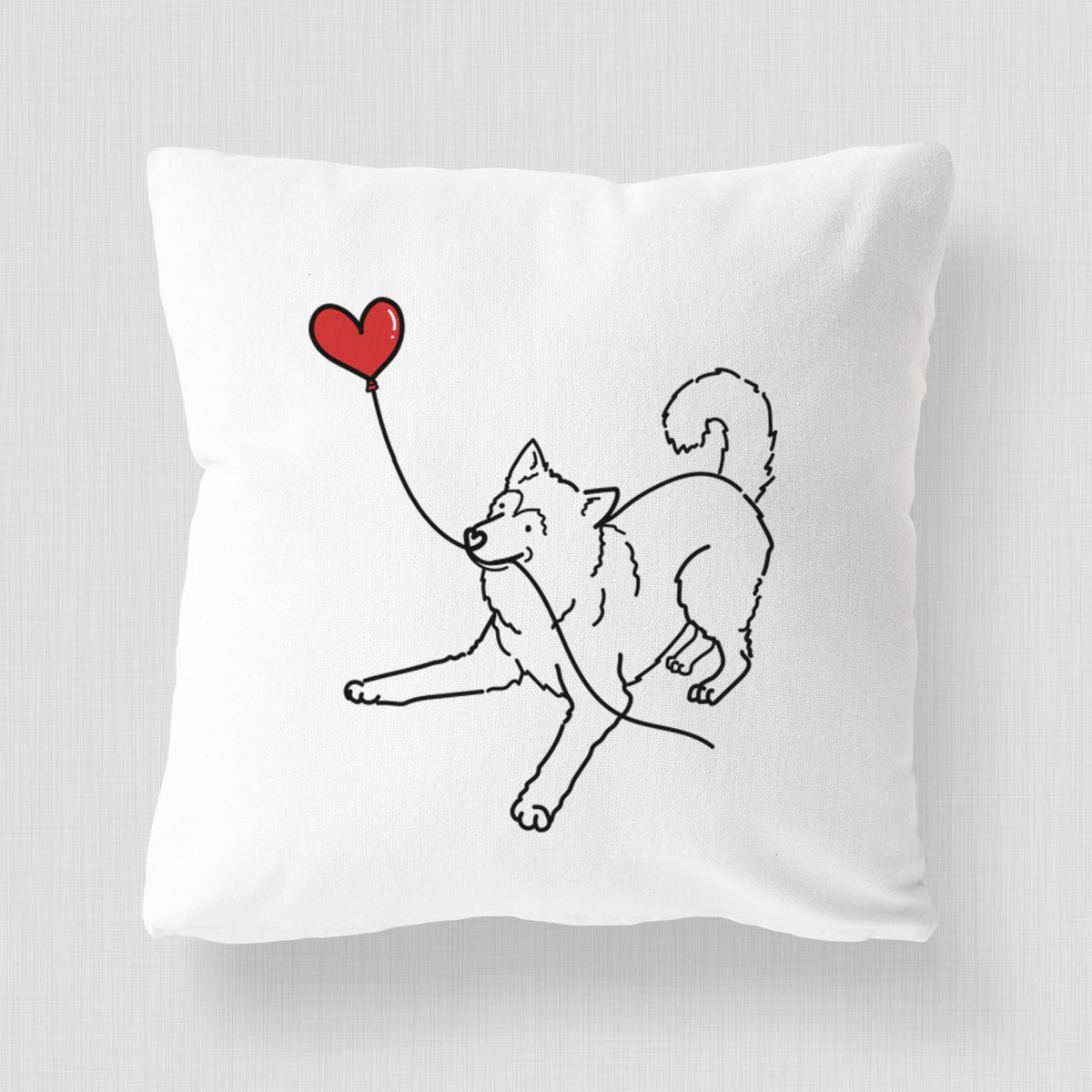 Alaskan Malamute Heart String - Throw Pillow Cover