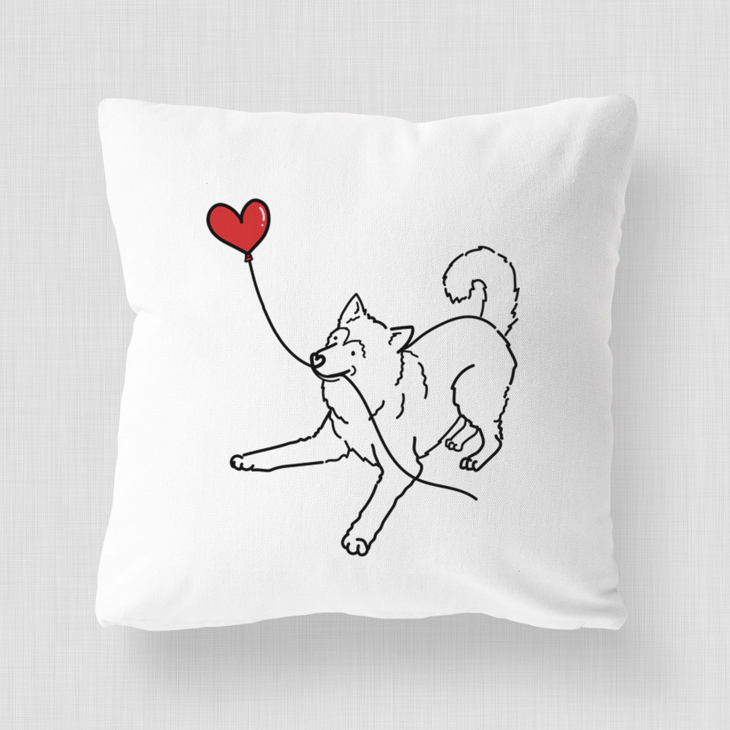 Alaskan Malamute Heart String - Throw Pillow Cover