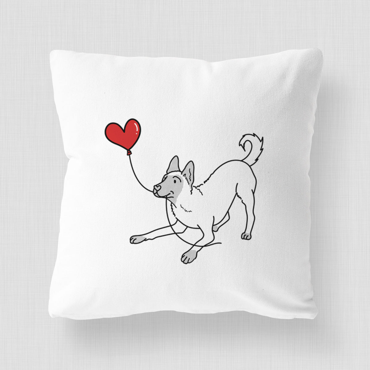 Belgian Malinois Heart String - Throw Pillow Cover