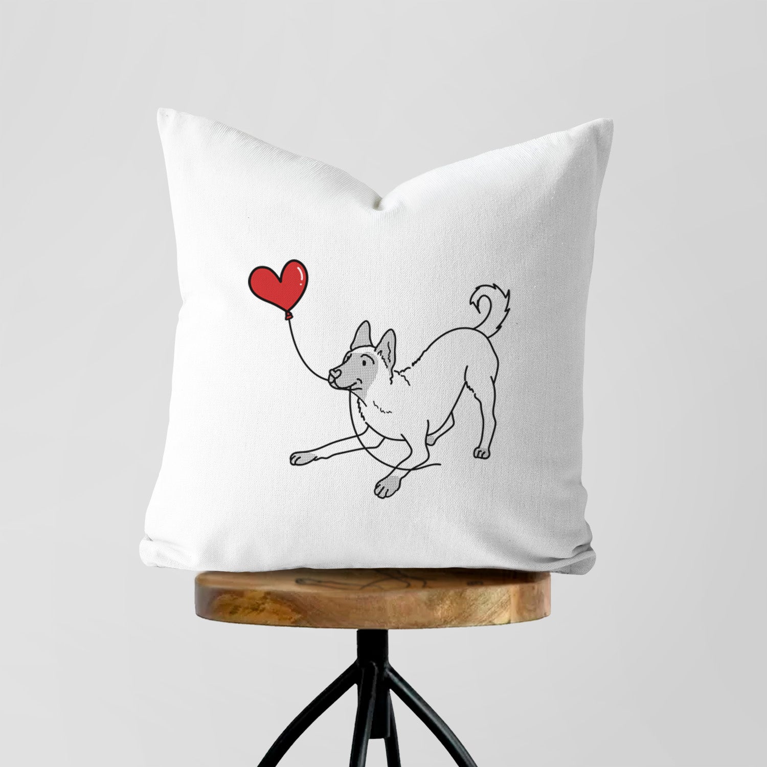 Belgian Malinois Heart String - Throw Pillow Cover