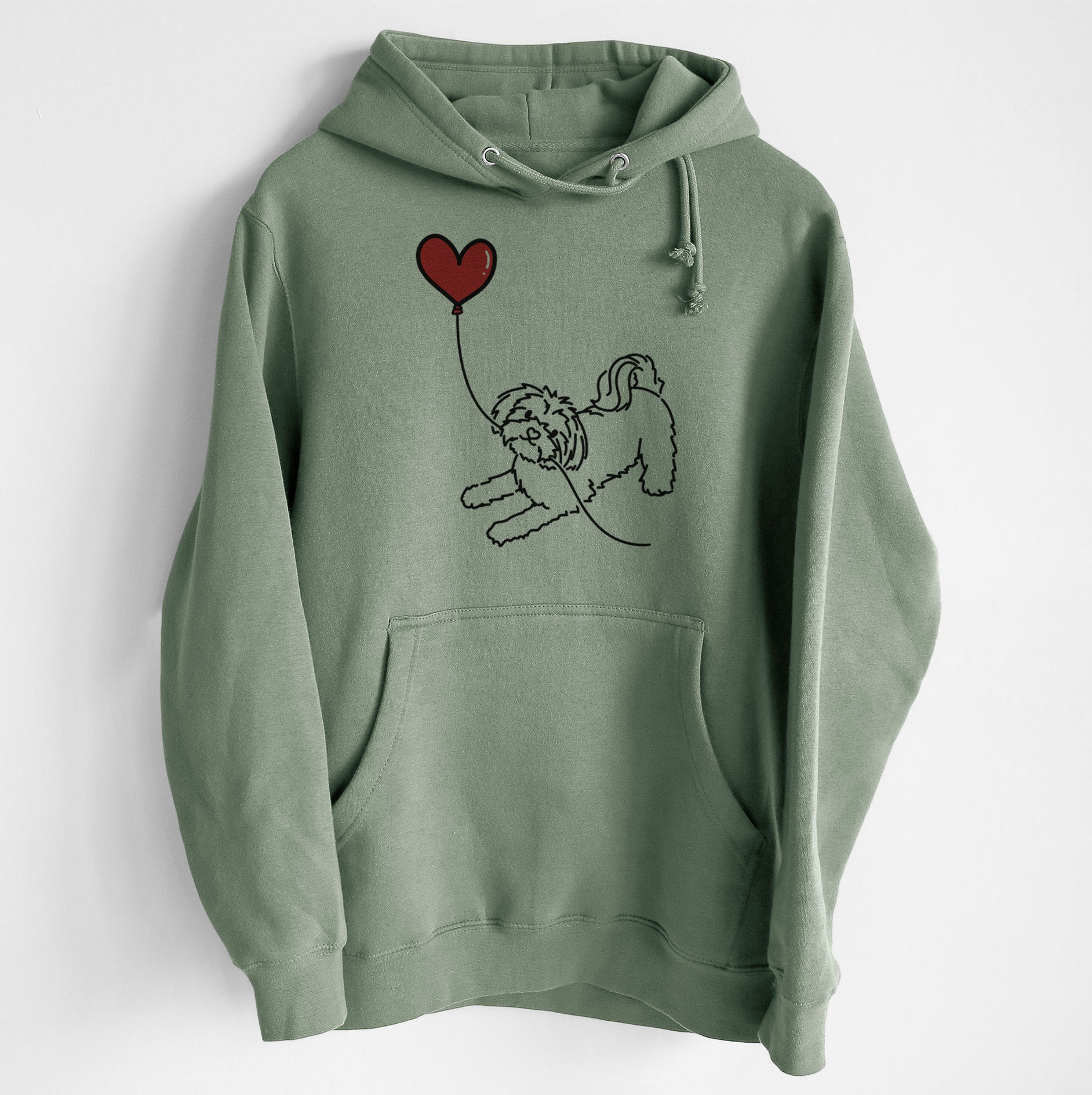 Maltese Heart String - Heavyweight Fleece Hoodie