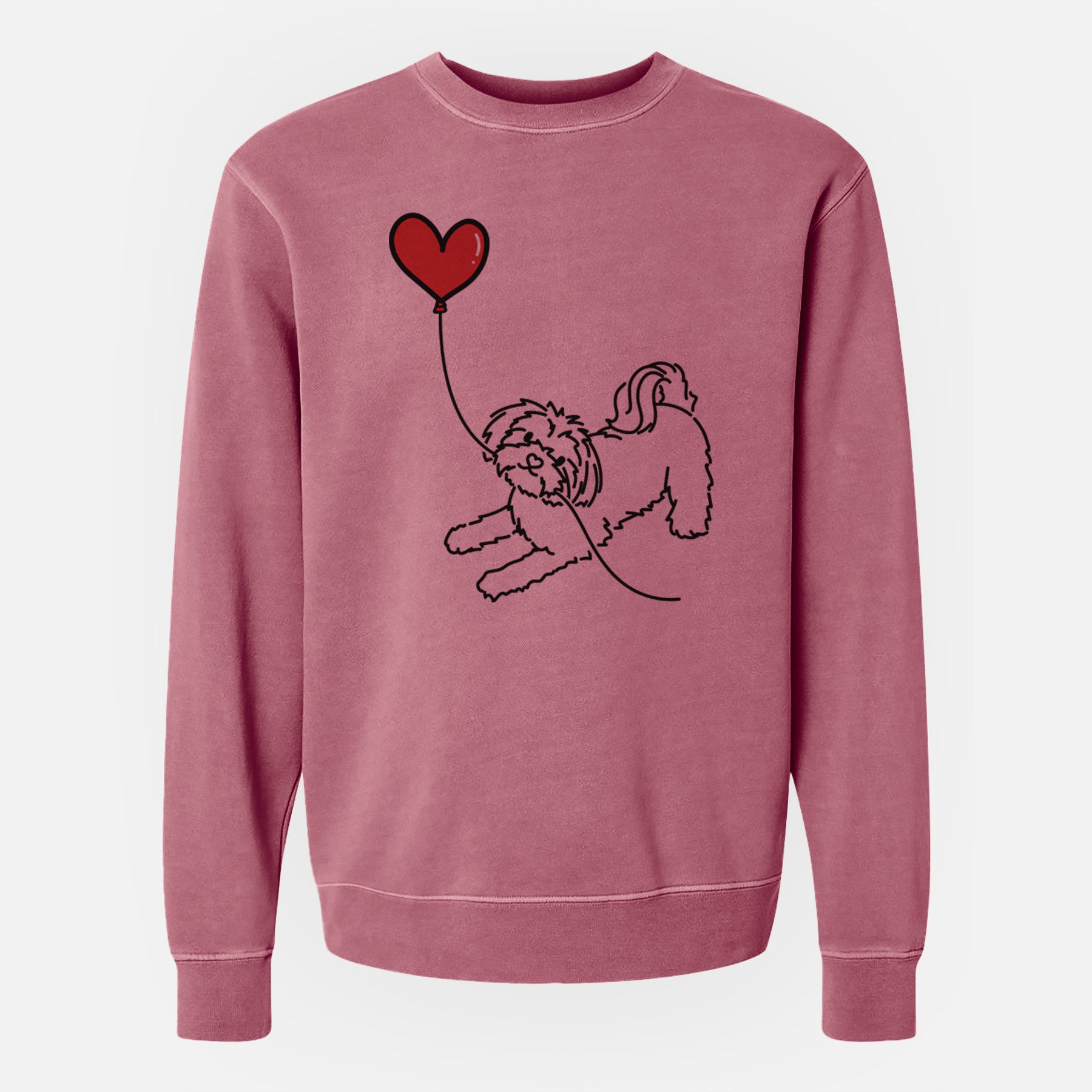 Maltese Heart String - Unisex Pigment Dyed Crew Sweatshirt