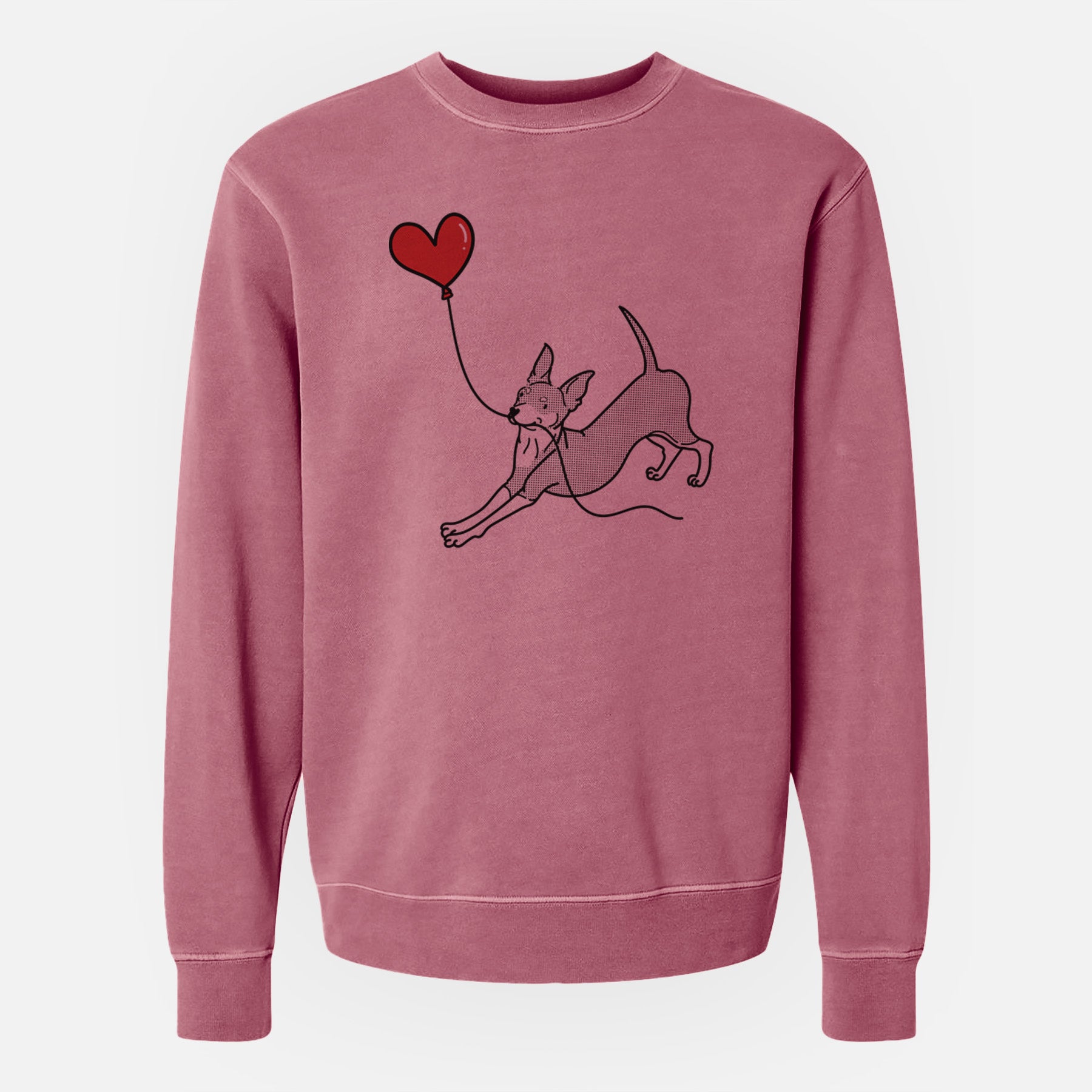 Mini Pinscher Heart String - Unisex Pigment Dyed Crew Sweatshirt