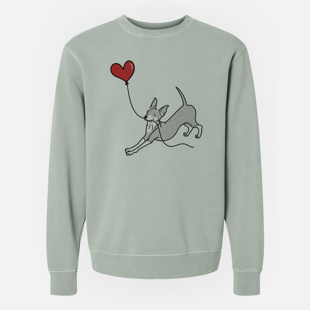 Mini Pinscher Heart String - Unisex Pigment Dyed Crew Sweatshirt
