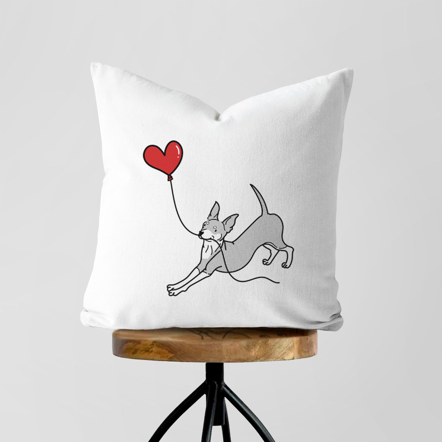 Mini Pinscher Heart String - Throw Pillow Cover
