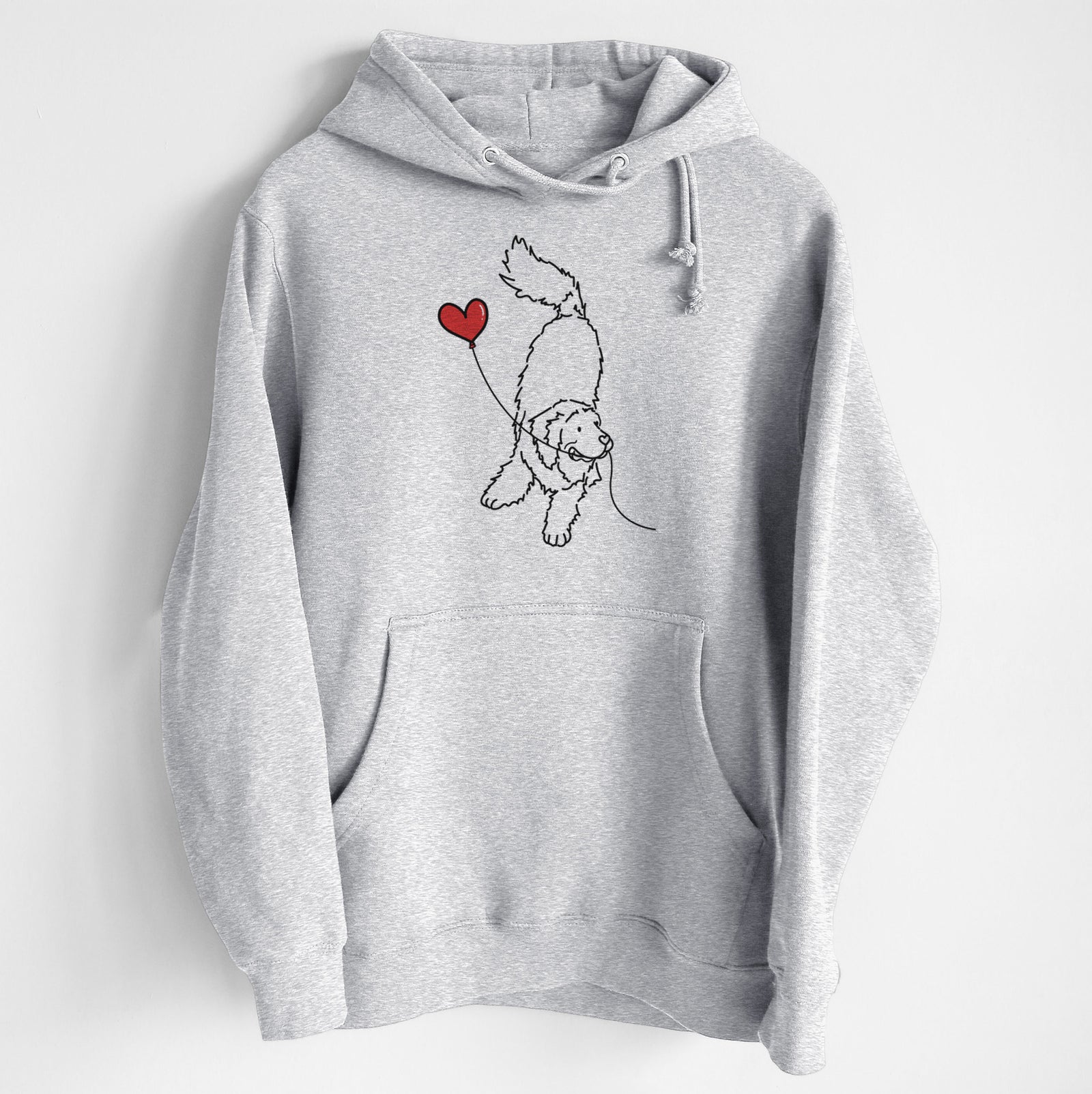 Newfoundland Heart String - Heavyweight Fleece Hoodie