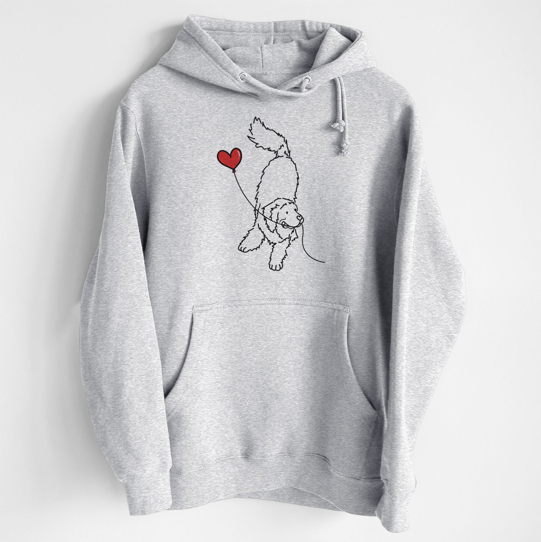 Newfoundland Heart String - Heavyweight Fleece Hoodie