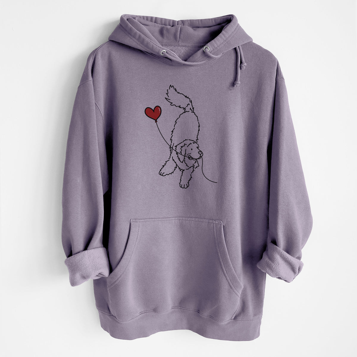 Newfoundland Heart String - Heavyweight Fleece Hoodie