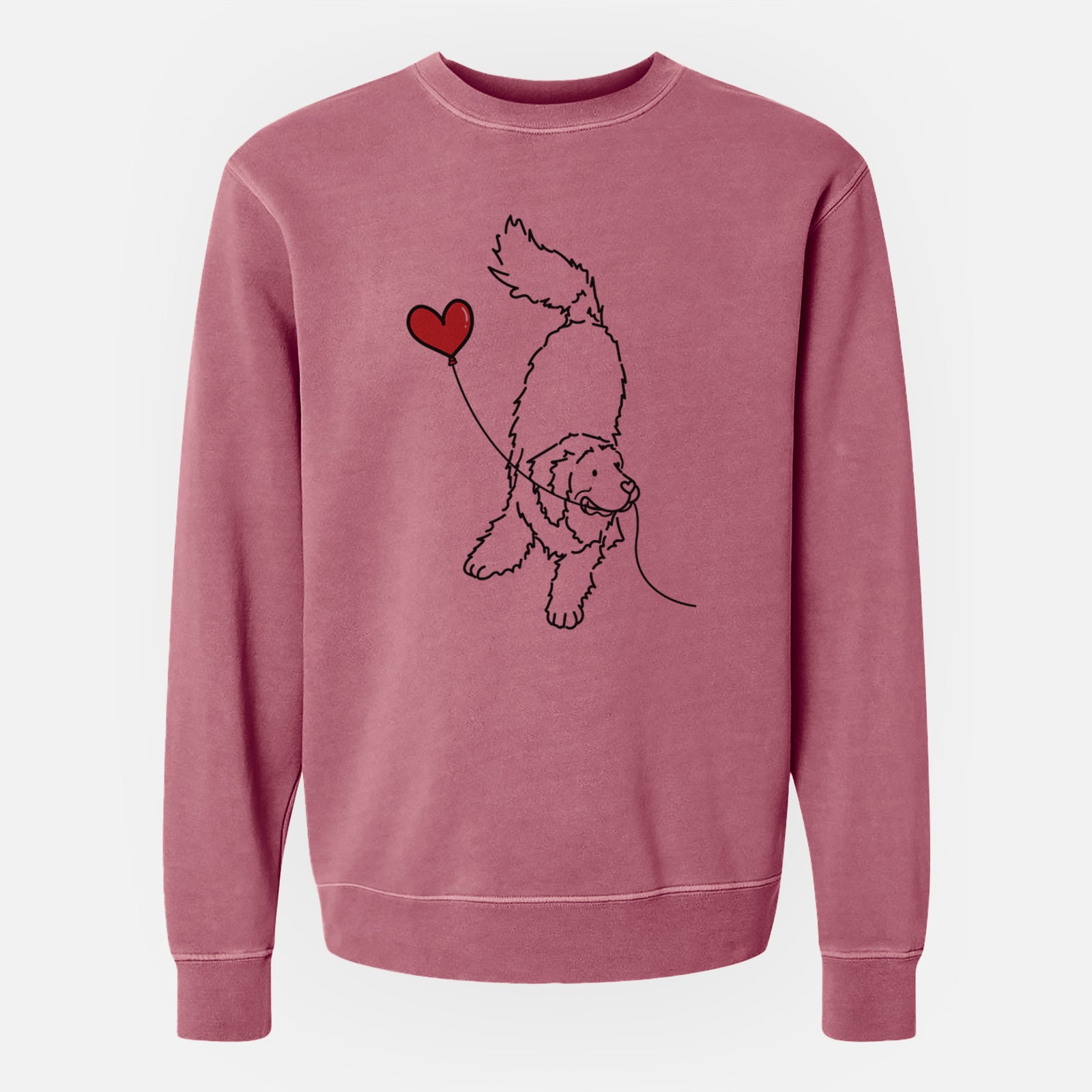 Newfoundland Heart String - Unisex Pigment Dyed Crew Sweatshirt