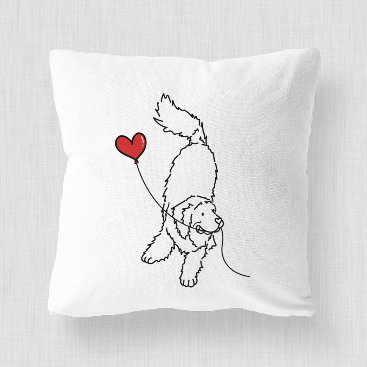 Newfoundland Heart String - Throw Pillow Cover