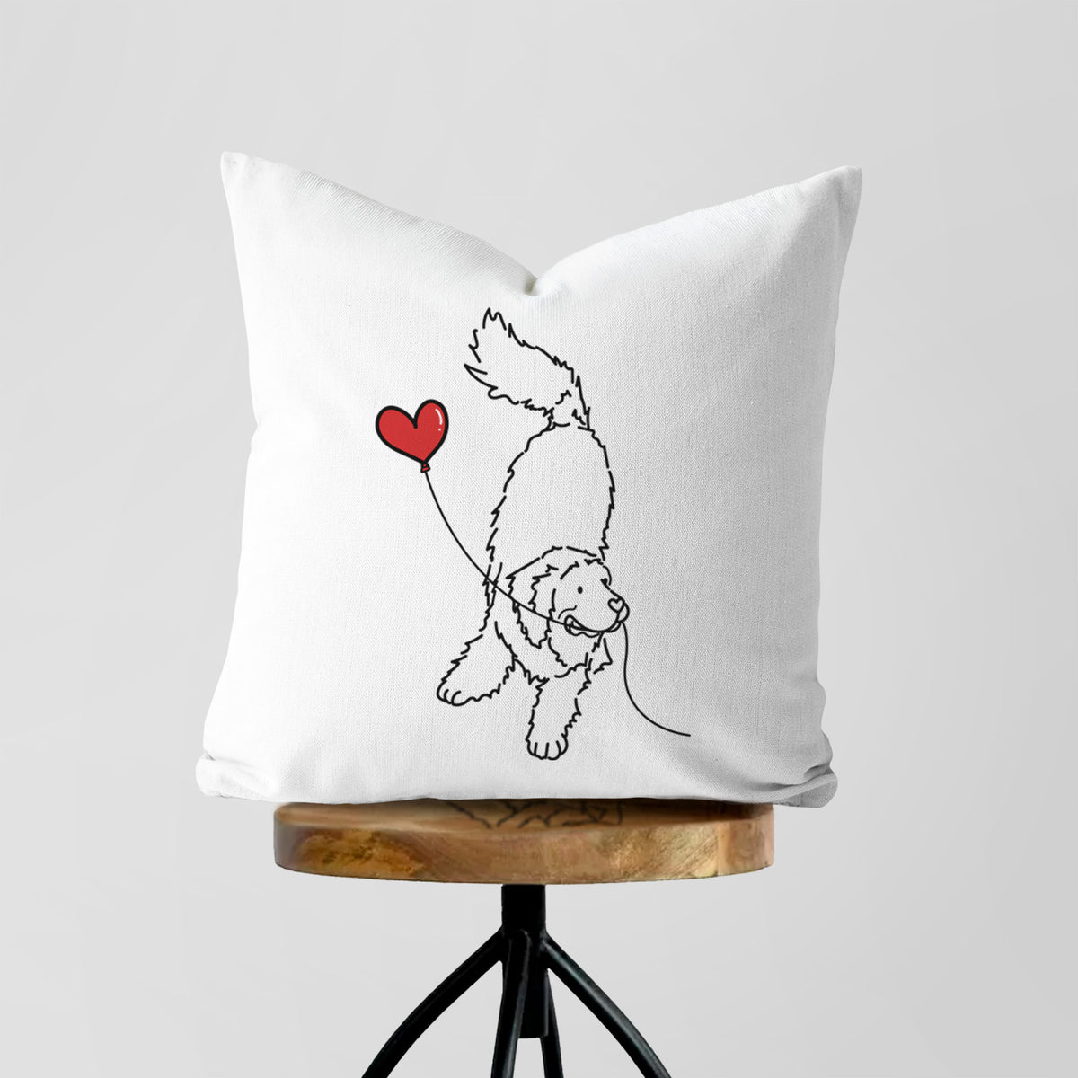 Newfoundland Heart String - Throw Pillow Cover