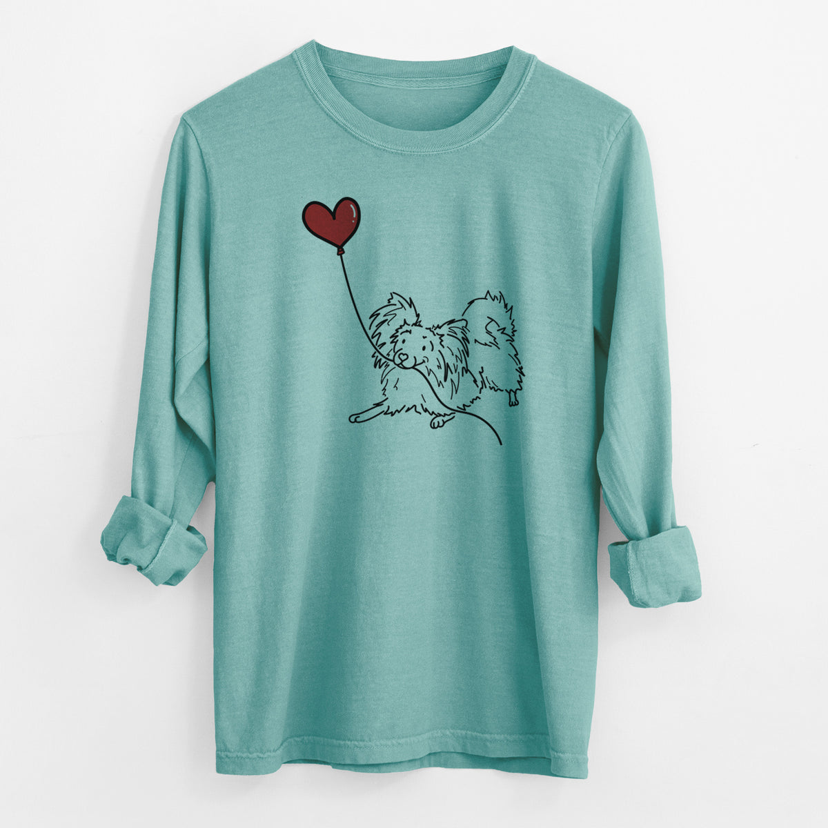 Papillon Heart String - Men's Heavyweight 100% Cotton Long Sleeve
