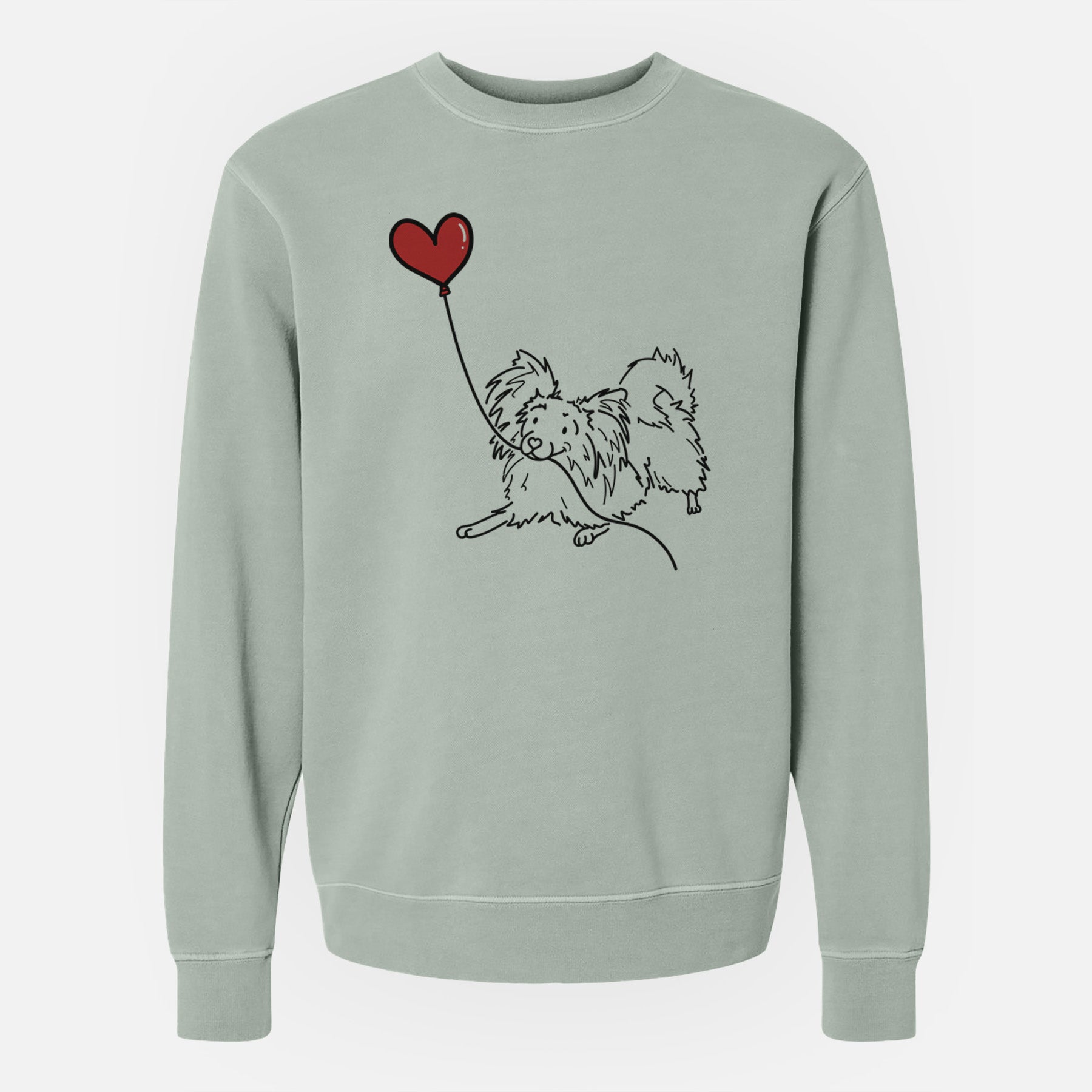 Papillon Heart String - Unisex Pigment Dyed Crew Sweatshirt