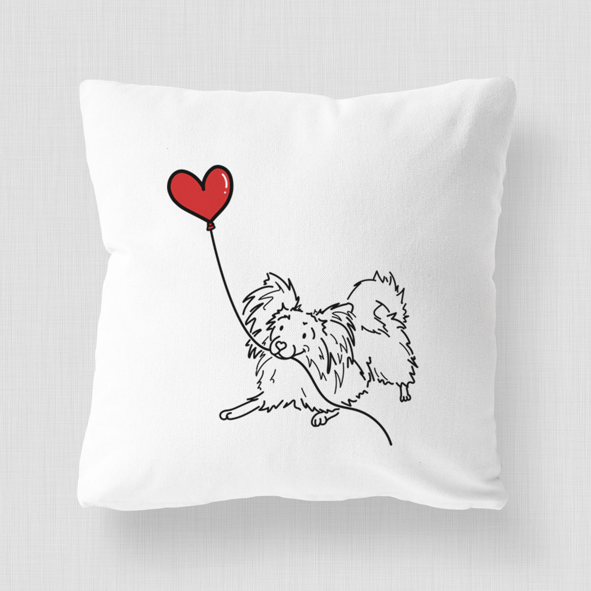 Papillon Heart String - Throw Pillow Cover