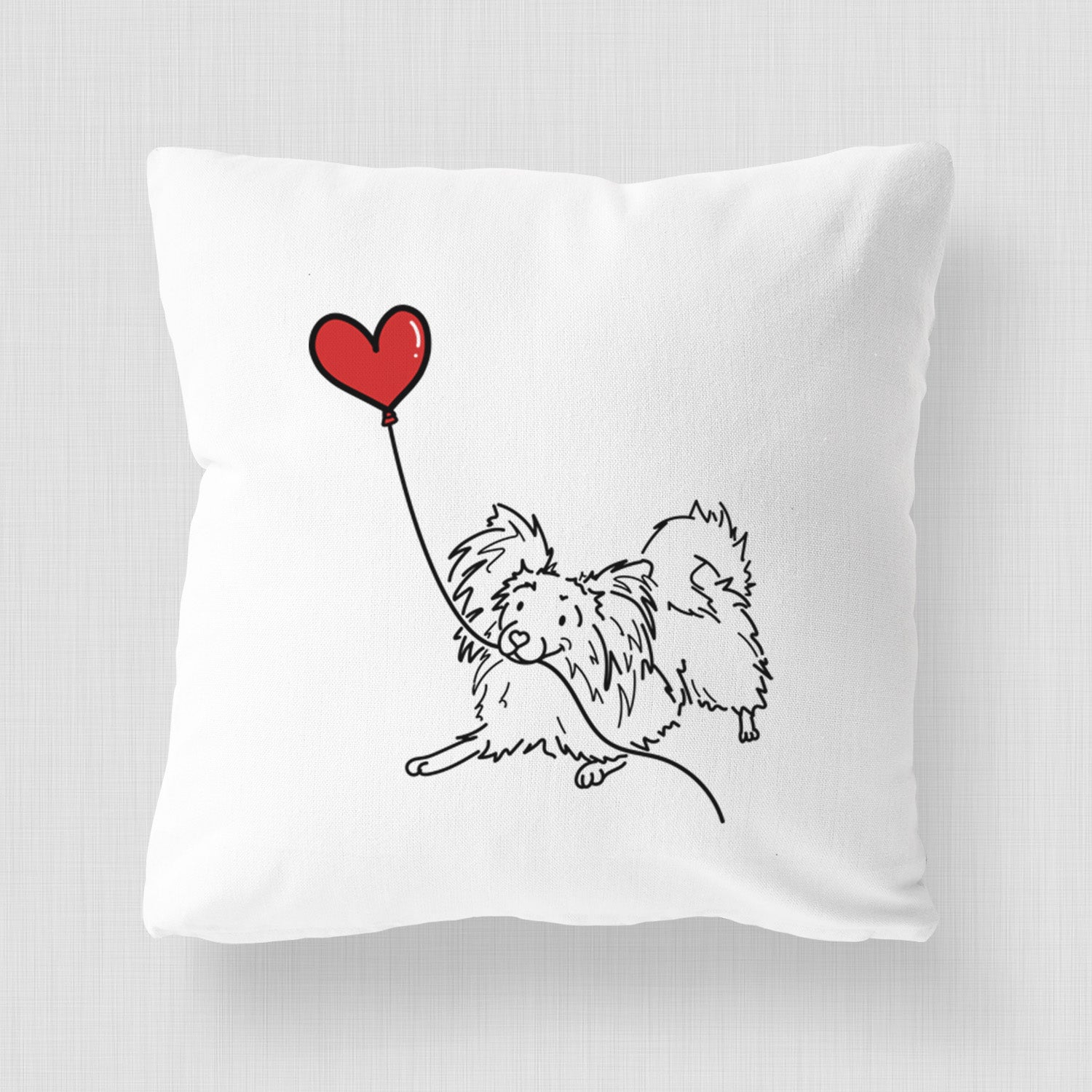 Papillon Heart String - Throw Pillow Cover