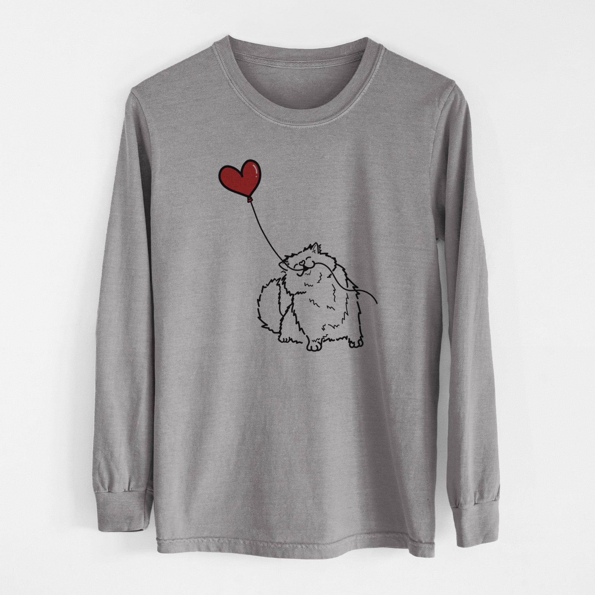 Persian Cat Heart String - Men's Heavyweight 100% Cotton Long Sleeve