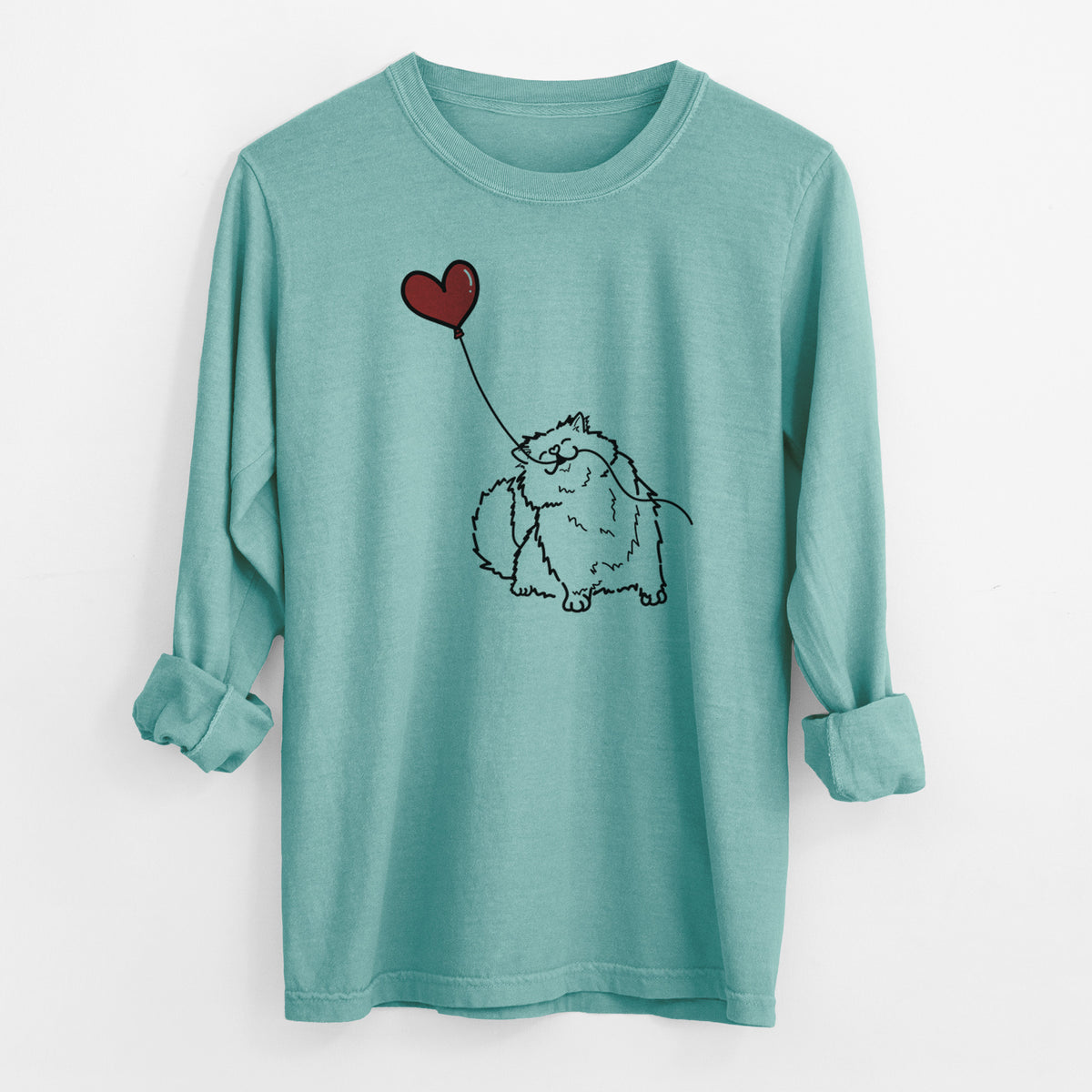 Persian Cat Heart String - Men's Heavyweight 100% Cotton Long Sleeve