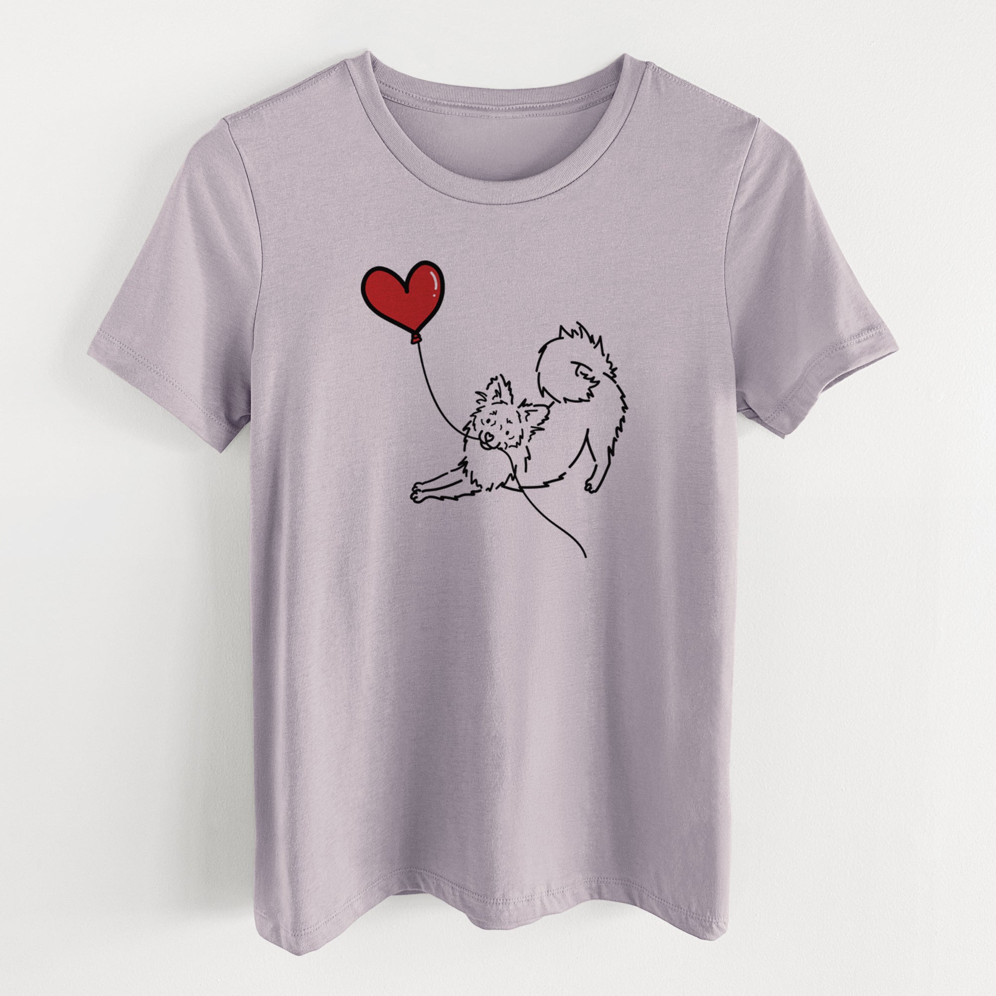 Pomchi Heart String- Women's Lightweight Relaxed Fit 100% Cotton Crewneck