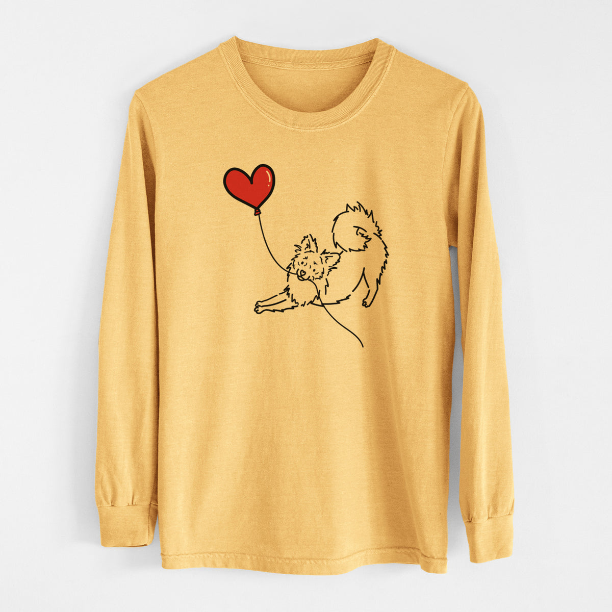 Pomchi Heart String - Men&#39;s Heavyweight 100% Cotton Long Sleeve