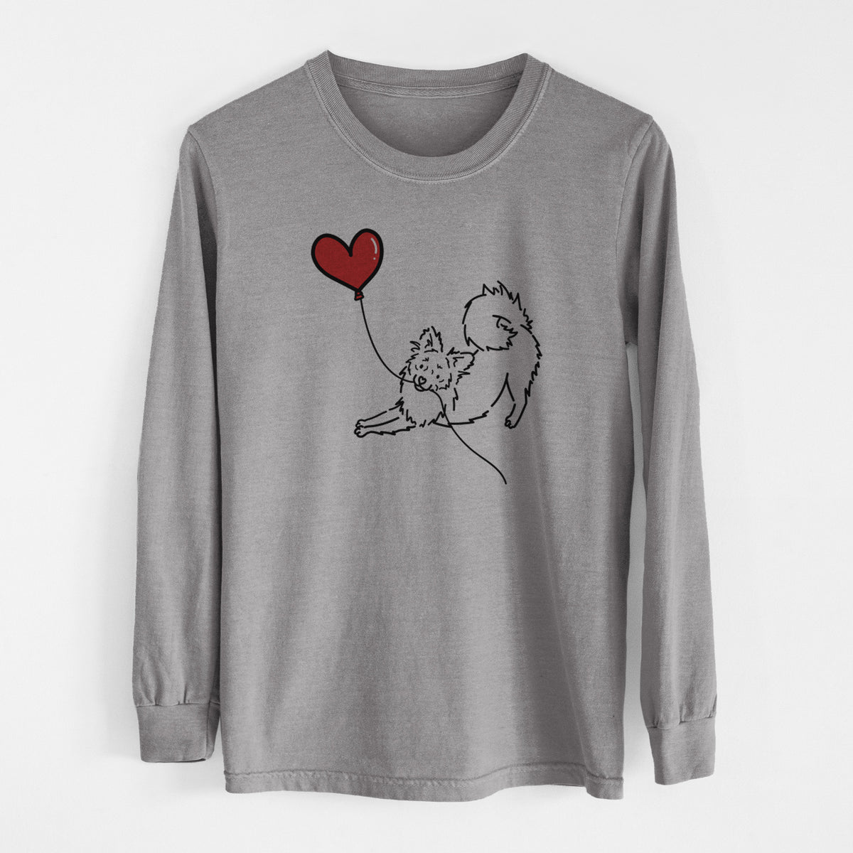 Pomchi Heart String - Men's Heavyweight 100% Cotton Long Sleeve