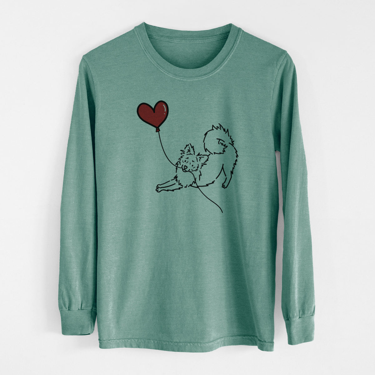 Pomchi Heart String - Men's Heavyweight 100% Cotton Long Sleeve