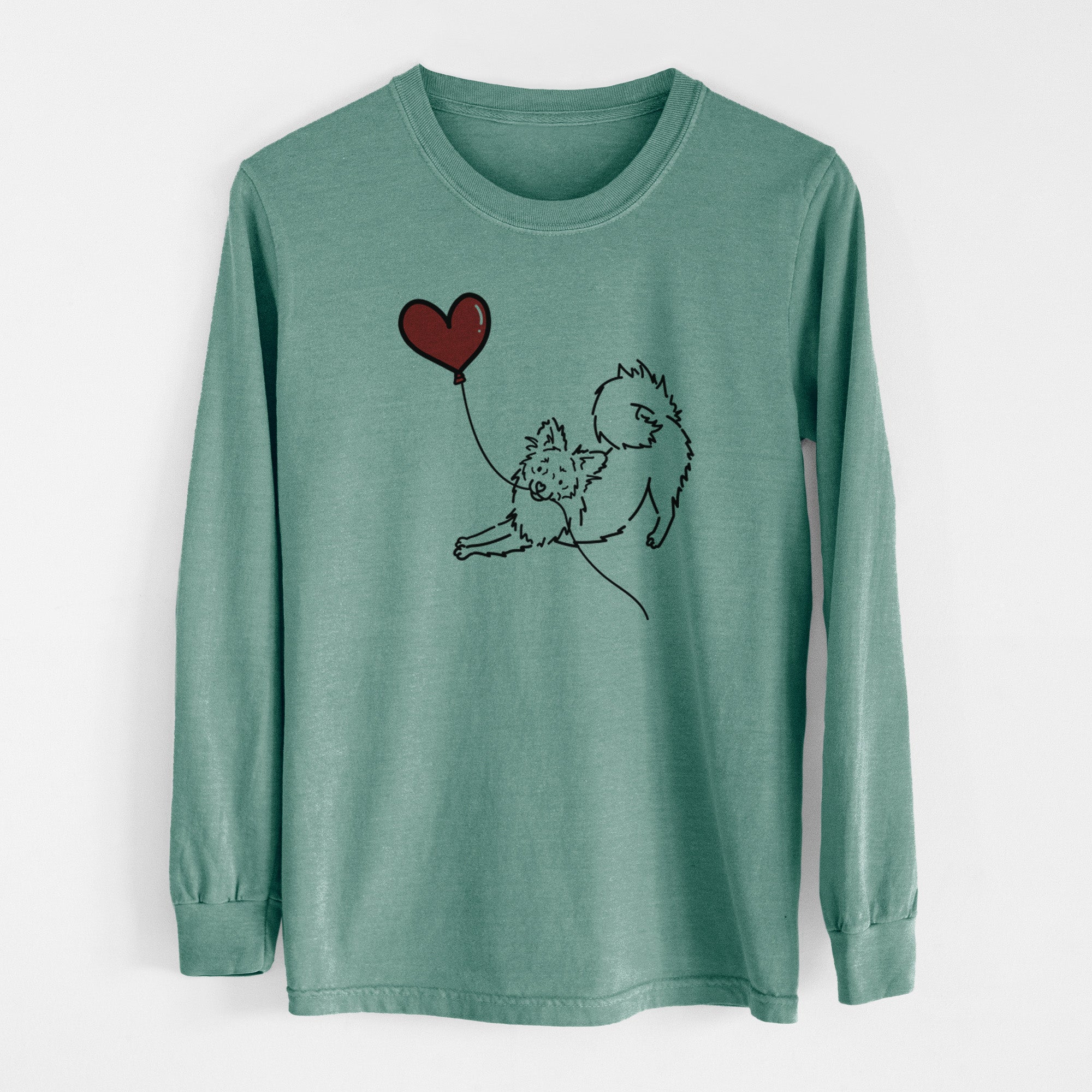 Pomchi Heart String - Men's Heavyweight 100% Cotton Long Sleeve