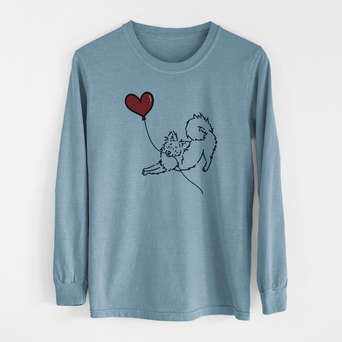 Pomchi Heart String - Men's Heavyweight 100% Cotton Long Sleeve