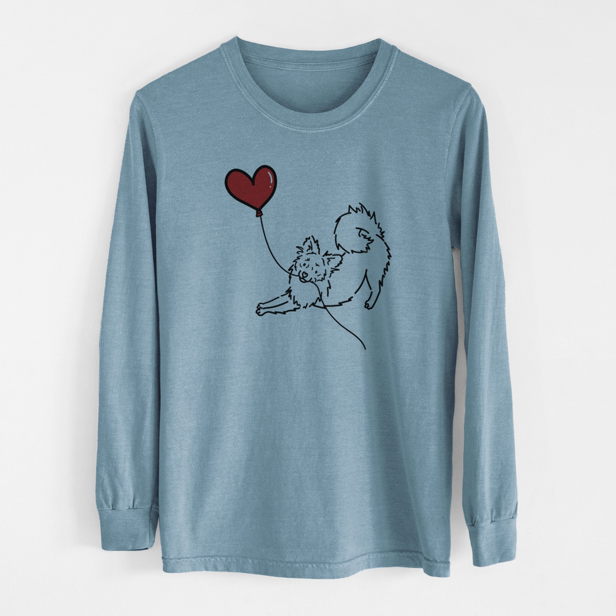 Pomchi Heart String - Men's Heavyweight 100% Cotton Long Sleeve