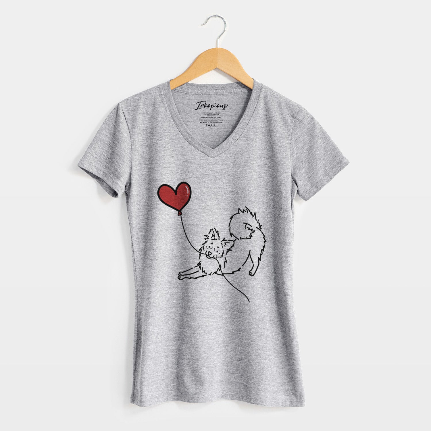 Pomchi Heart String - Women's Perfect V-neck Shirt
