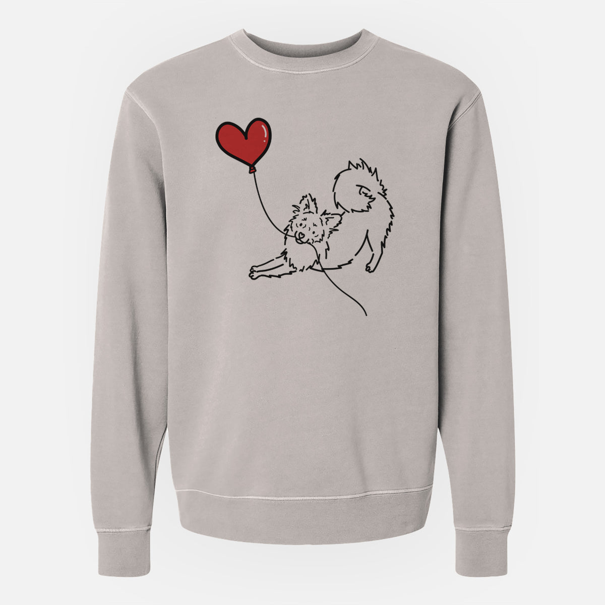 Pomchi Heart String - Unisex Pigment Dyed Crew Sweatshirt