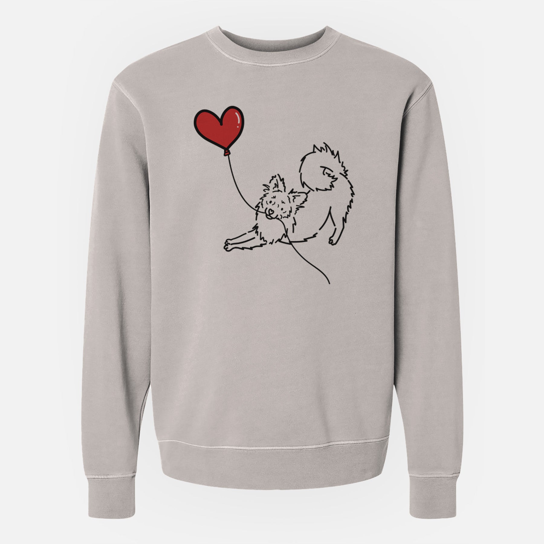 Pomchi Heart String - Unisex Pigment Dyed Crew Sweatshirt