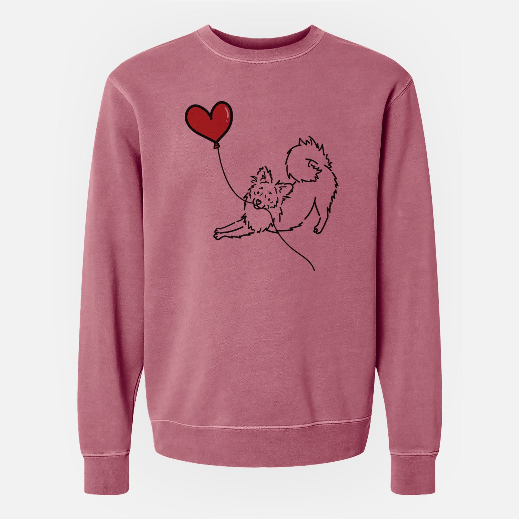 Pomchi Heart String - Unisex Pigment Dyed Crew Sweatshirt
