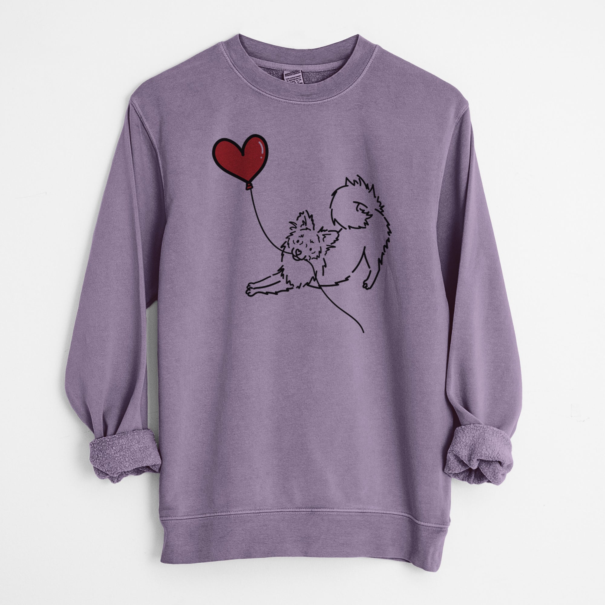 Pomchi Heart String - Unisex Pigment Dyed Crew Sweatshirt