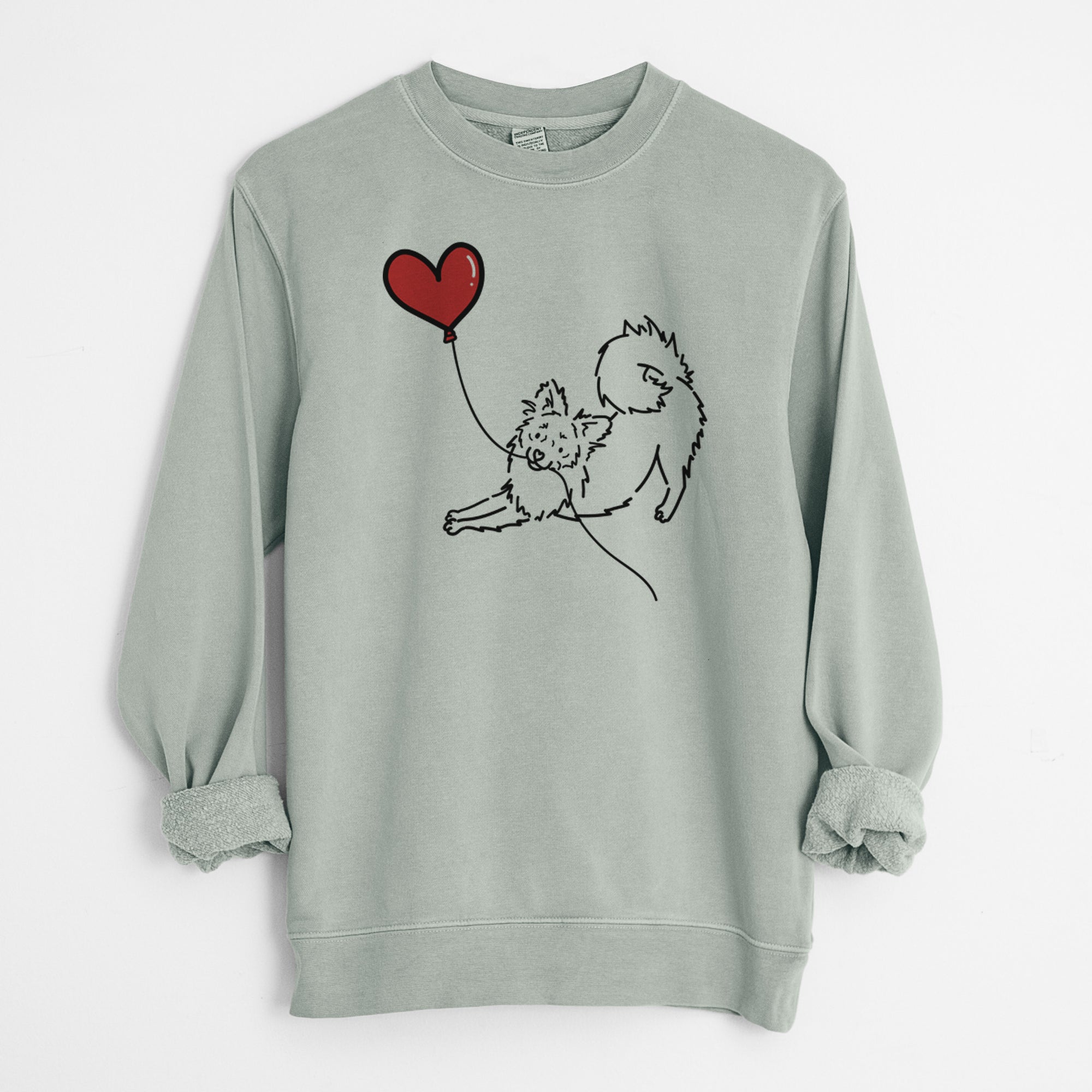 Pomchi Heart String - Unisex Pigment Dyed Crew Sweatshirt