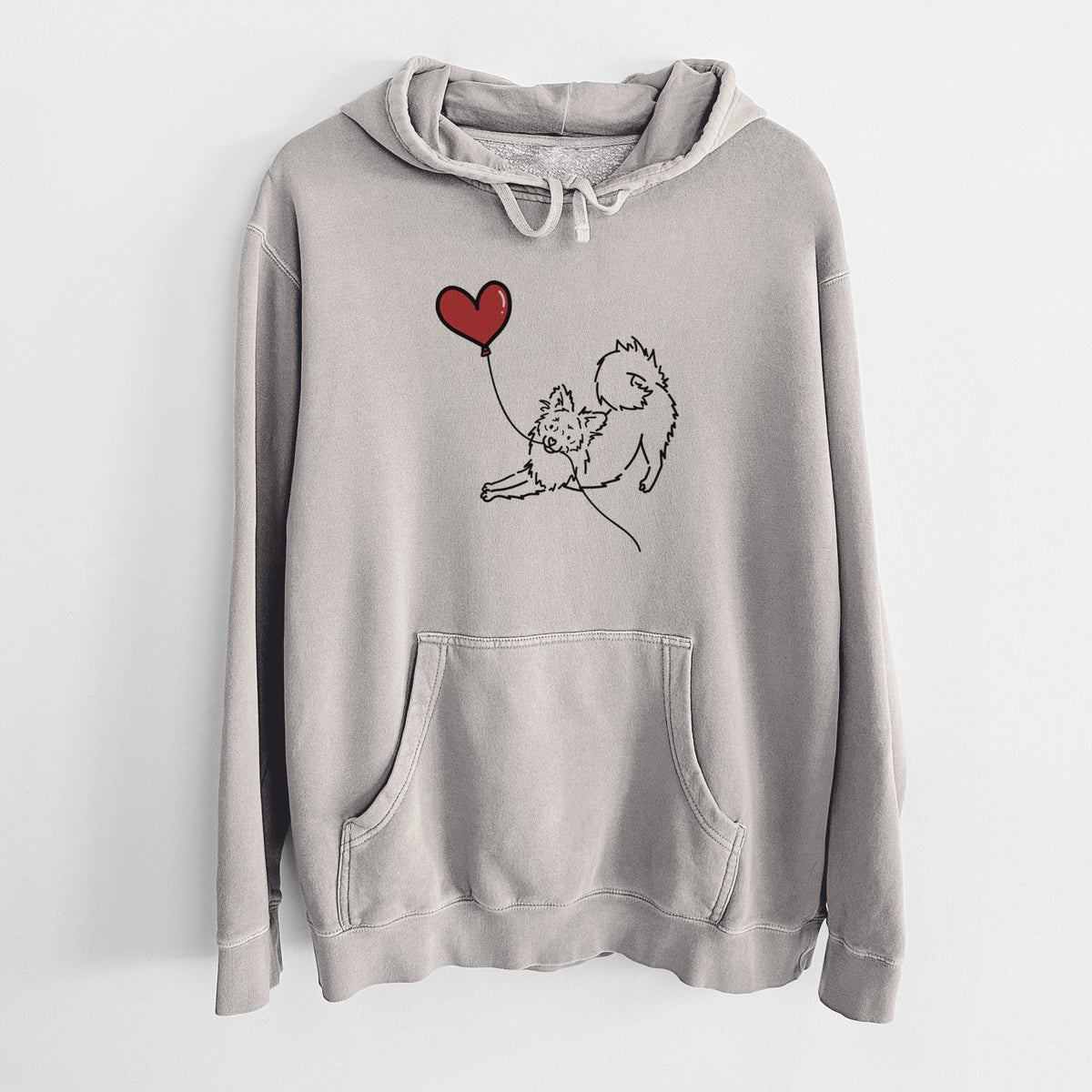Pomchi Heart String - Unisex Pigment Dyed Hoodie